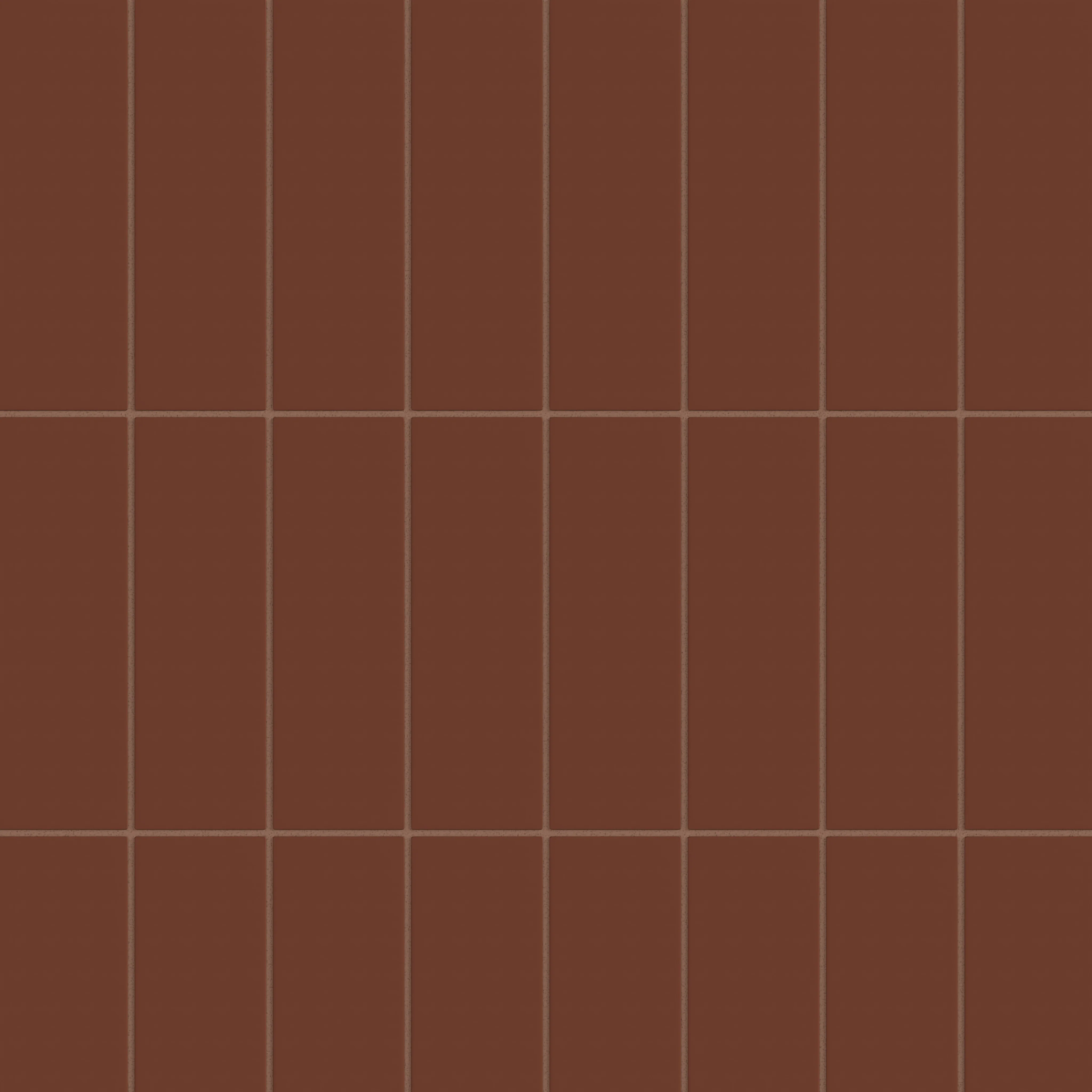3x9 Natural Press Ceramic Tile in Red Iron Oxide Matte - Rockland Interiors Inc.