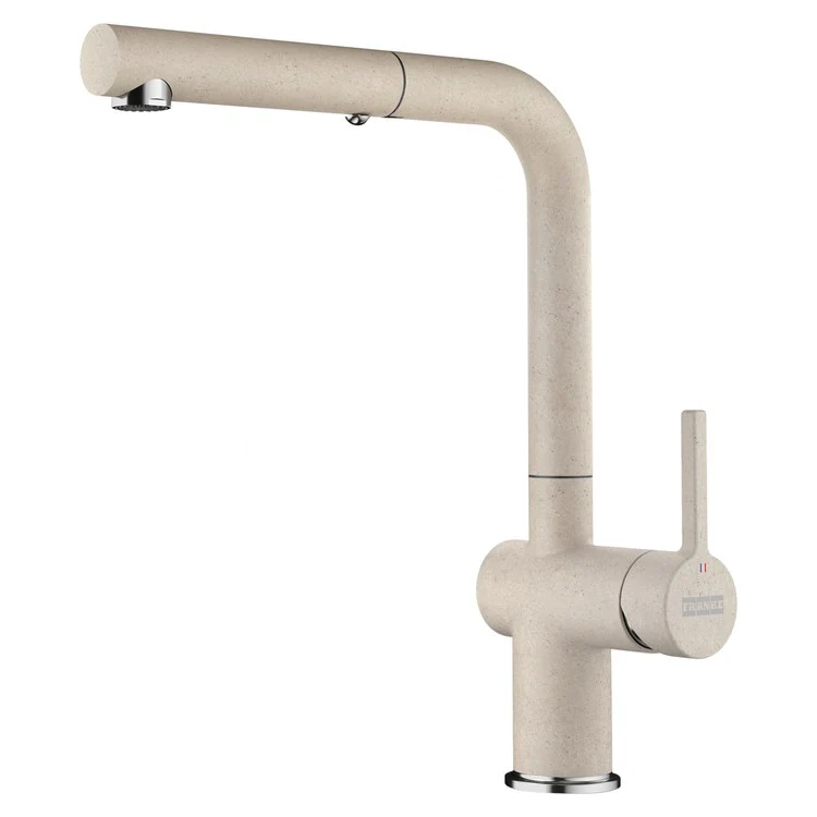 Kitchen Faucet Active 1 Lever ADA Champagne Pull-Out L-Shaped Swivel 1 Hole Deck 1.75 Gallons per Minute - Rockland Interiors Inc.