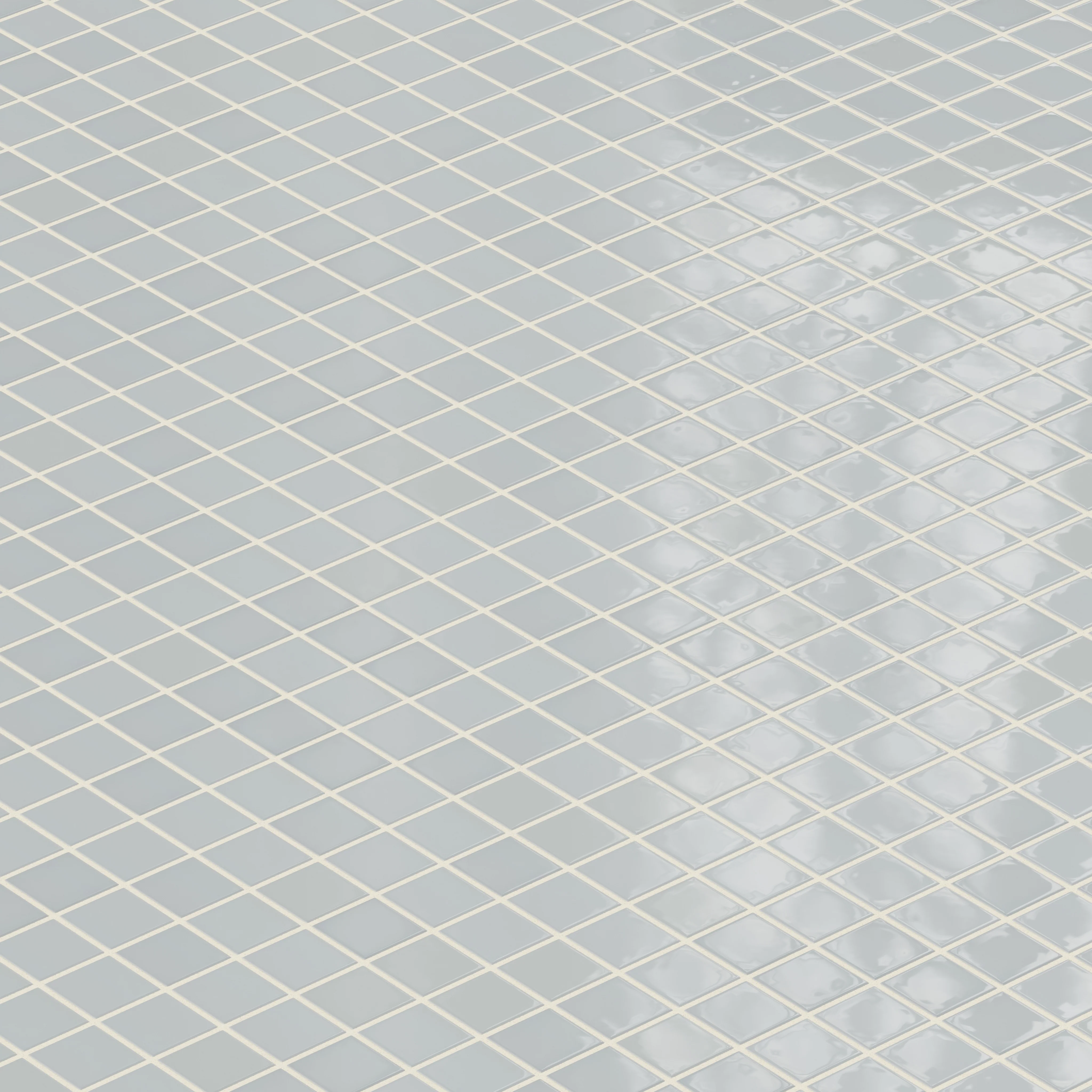 2x2 Straight Set Sheeted Natural Press Ceramic Mosaic Tile in Alberta Blue Gloss - Rockland Interiors Inc.