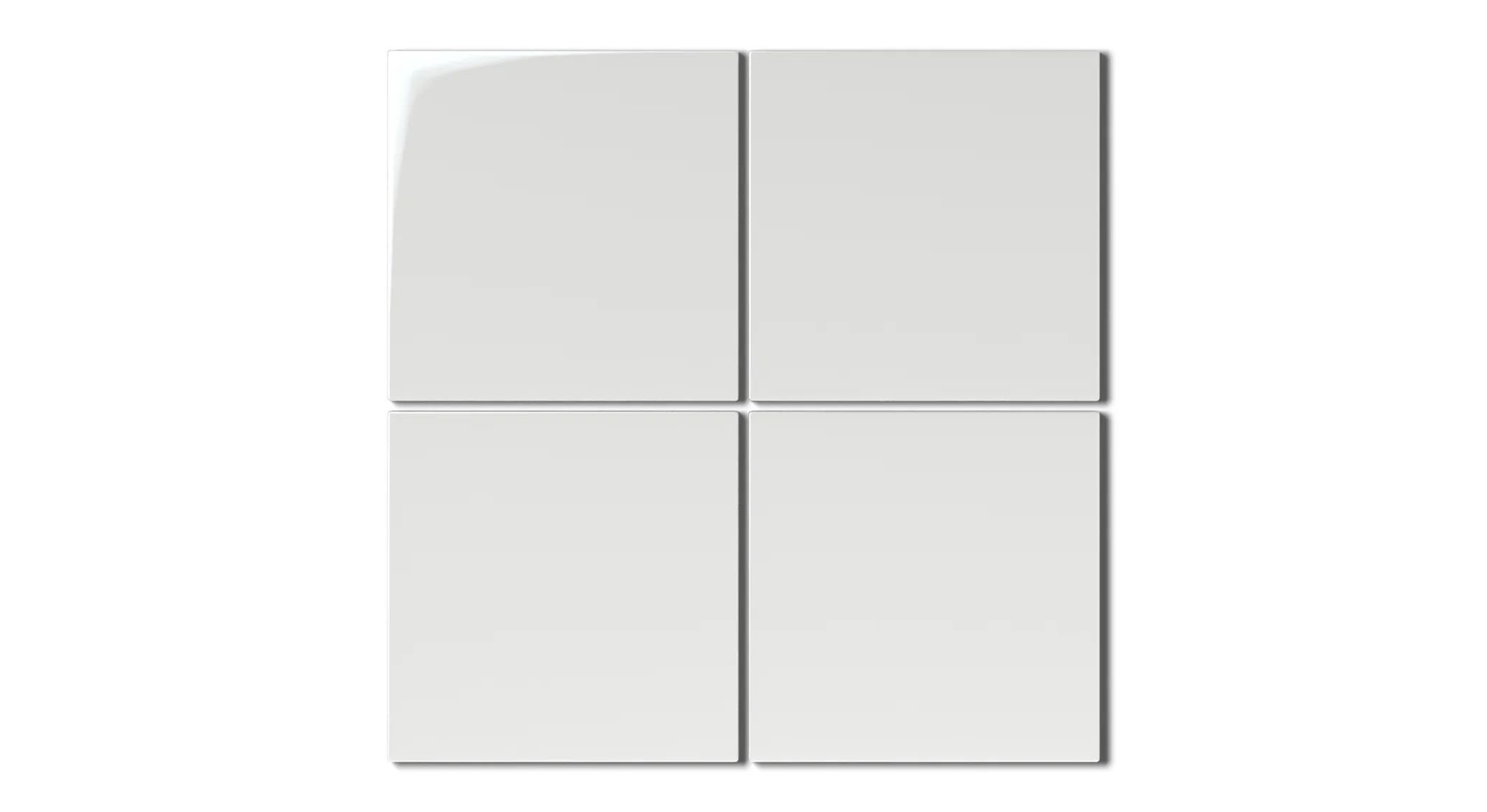 6x6 Natural Press Ceramic Tile in Zinc Gloss - Rockland Interiors Inc.