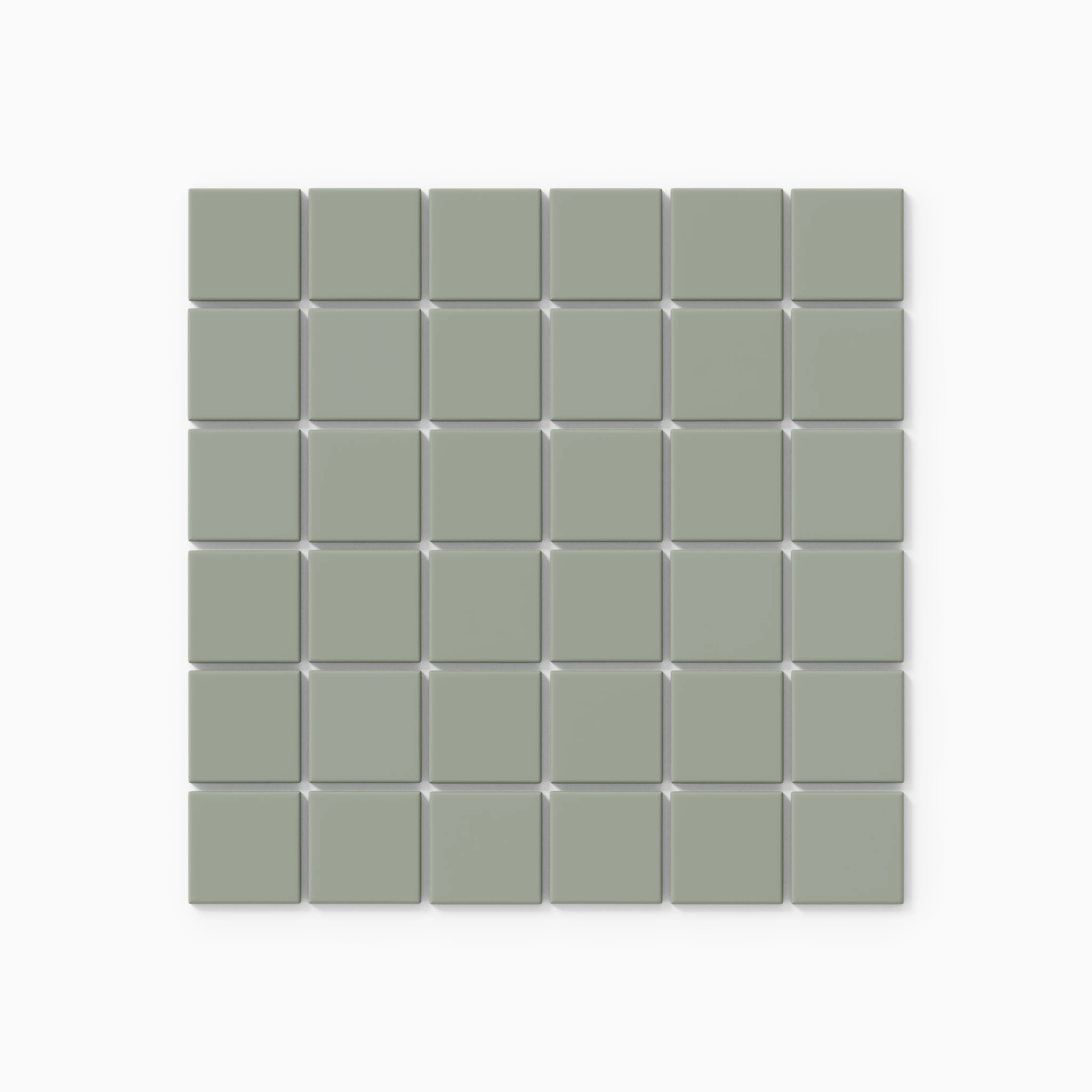2x2 Straight Set Sheeted Natural Press Ceramic Mosaic Tile in Terre Verte Matte - Rockland Interiors Inc.