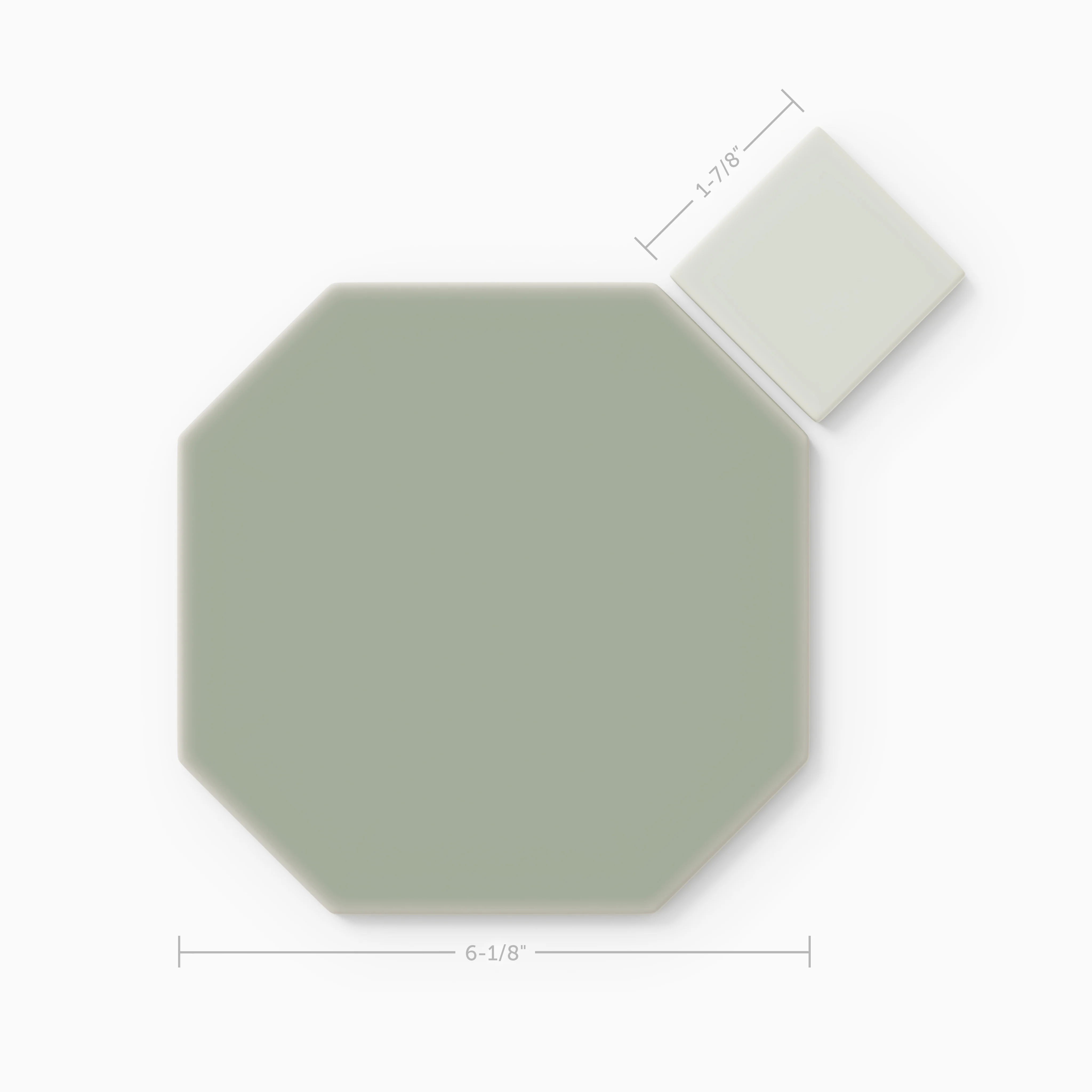 Gramercy Original Ceramic Tile in Rosemary Matte & Overcast Matte - Rockland Interiors Inc.