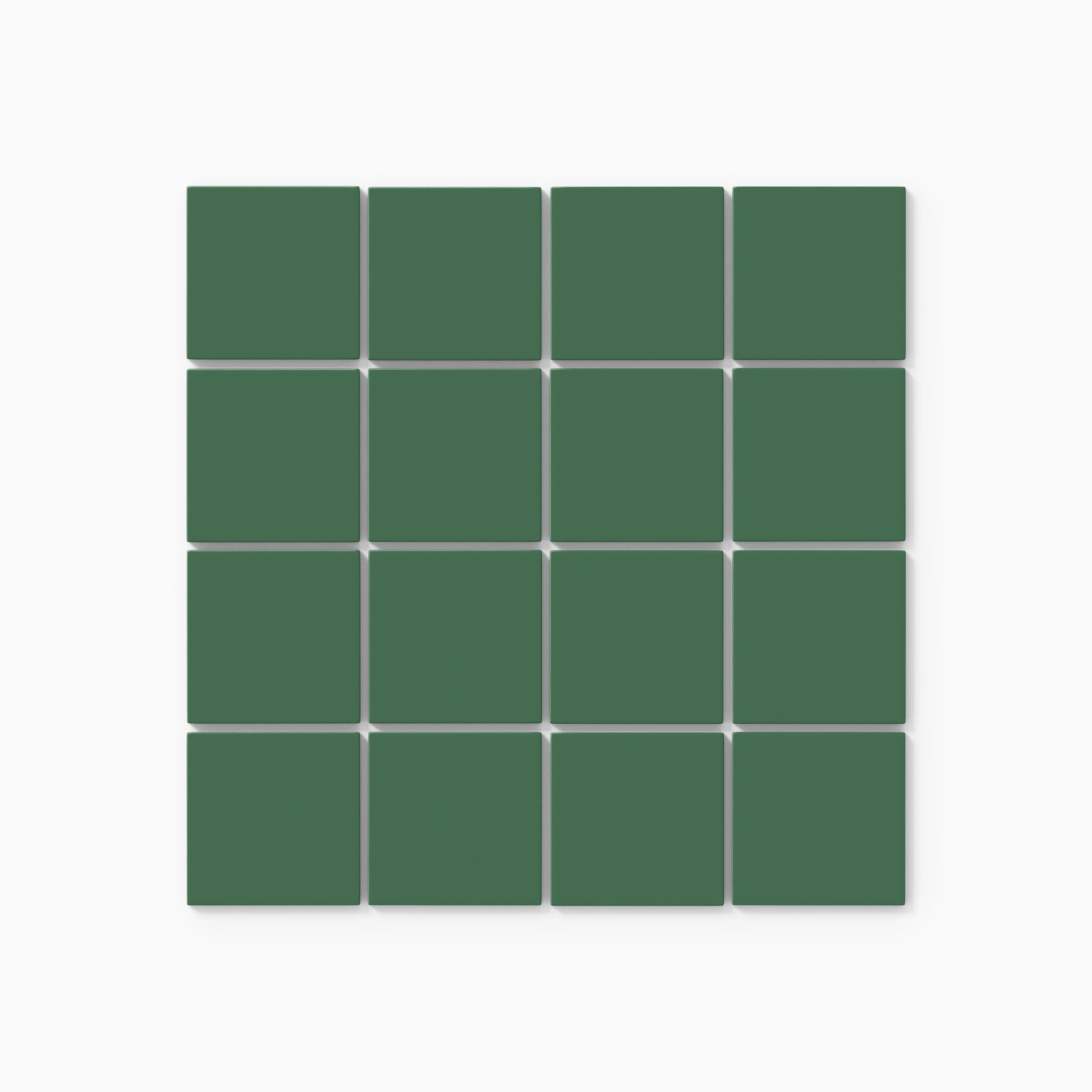 3x3 Straight Set Sheeted Natural Press Ceramic Mosaic Tile in Viridian Gloss - Rockland Interiors Inc.