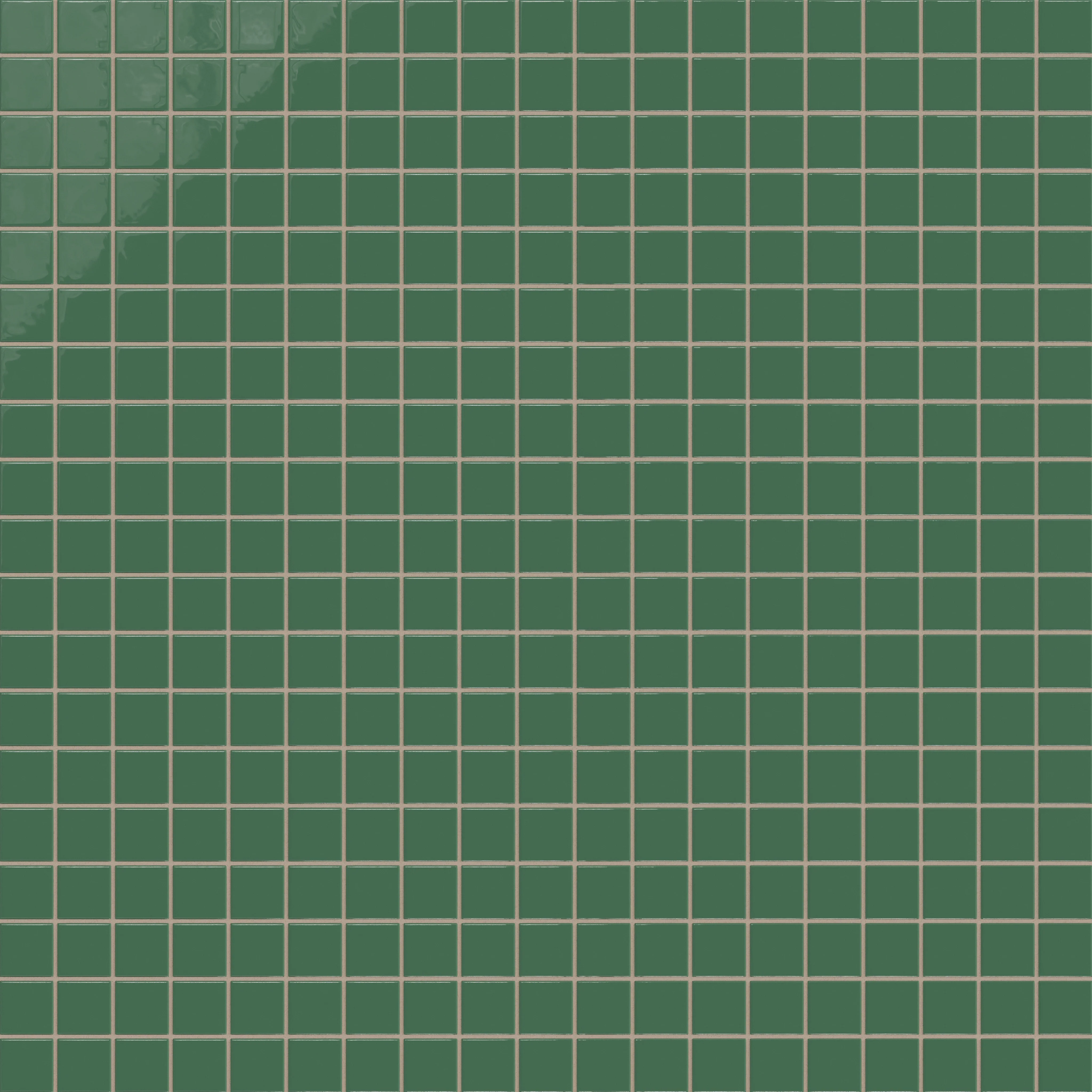 2x2 Straight Set Sheeted Natural Press Ceramic Mosaic Tile in Viridian Gloss - Rockland Interiors Inc.