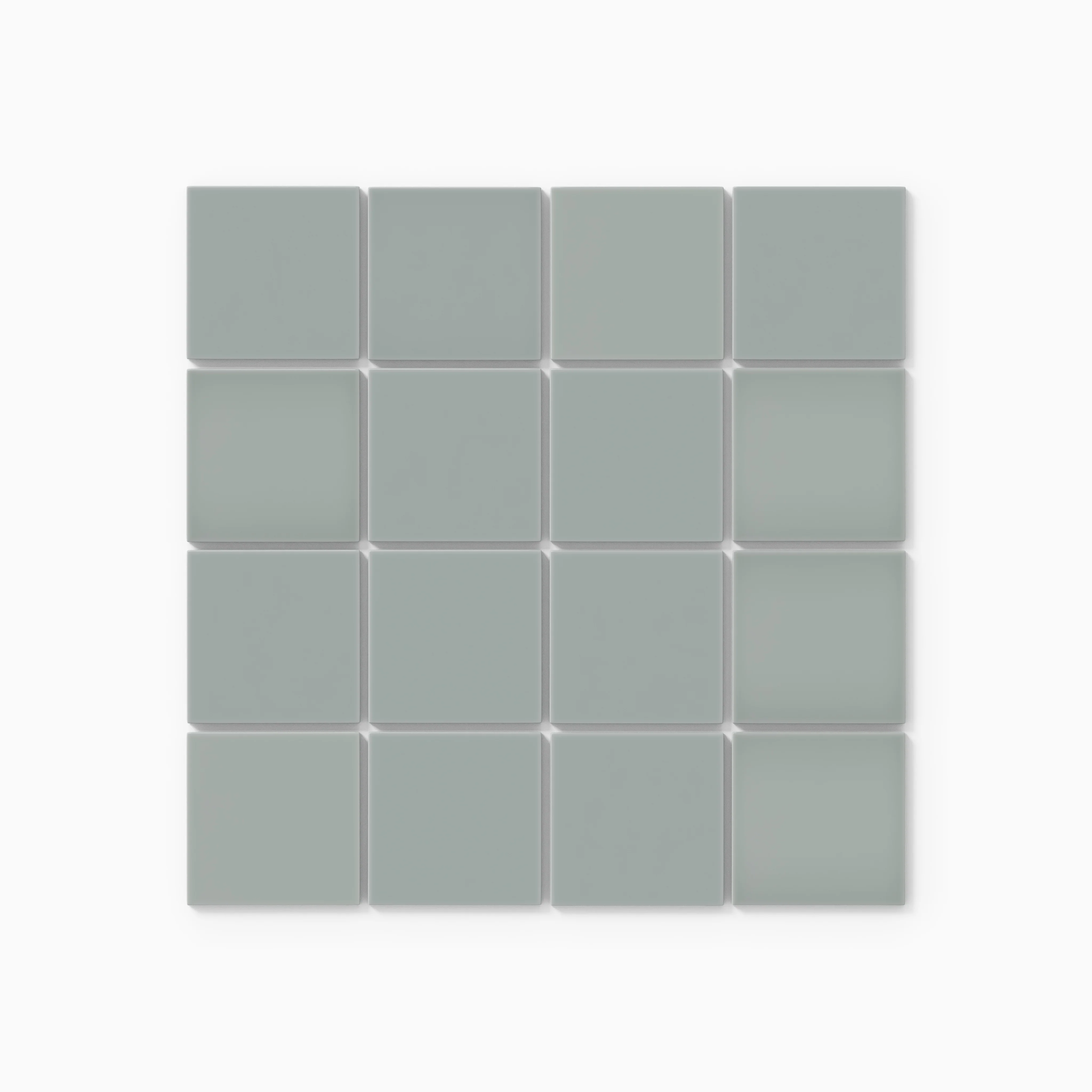 3x3 Straight Set Sheeted Natural Press Ceramic Mosaic Tile in Hood River Gloss - Rockland Interiors Inc.