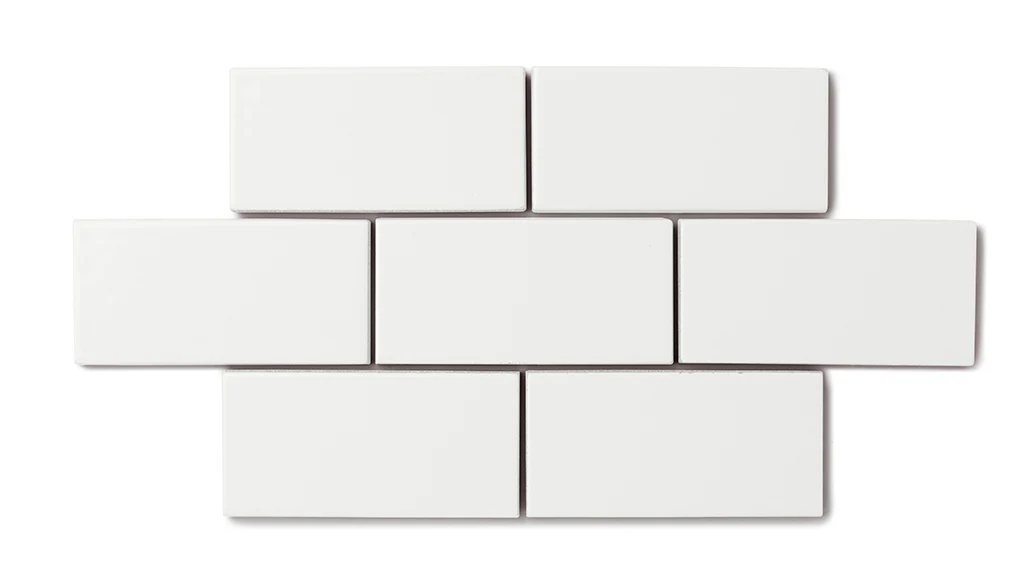 Elongated Hexagon Natural Press Ceramic Tile in Zinc Gloss - Rockland Interiors Inc.