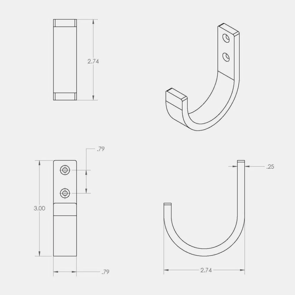 Charlie Round Hook - Rockland Interiors Inc.