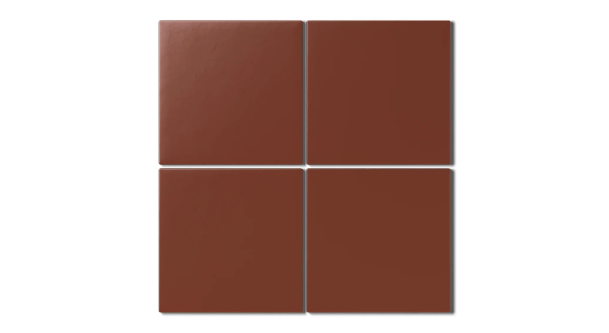6x6 Natural Press Ceramic Tile in Red Iron Oxide Matte - Rockland Interiors Inc.