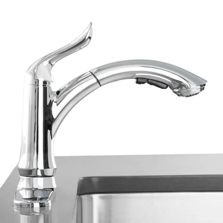 Linden Single Handle Pull Out Kitchen Faucet with Multi-Flow Technology - Rockland Interiors Inc.