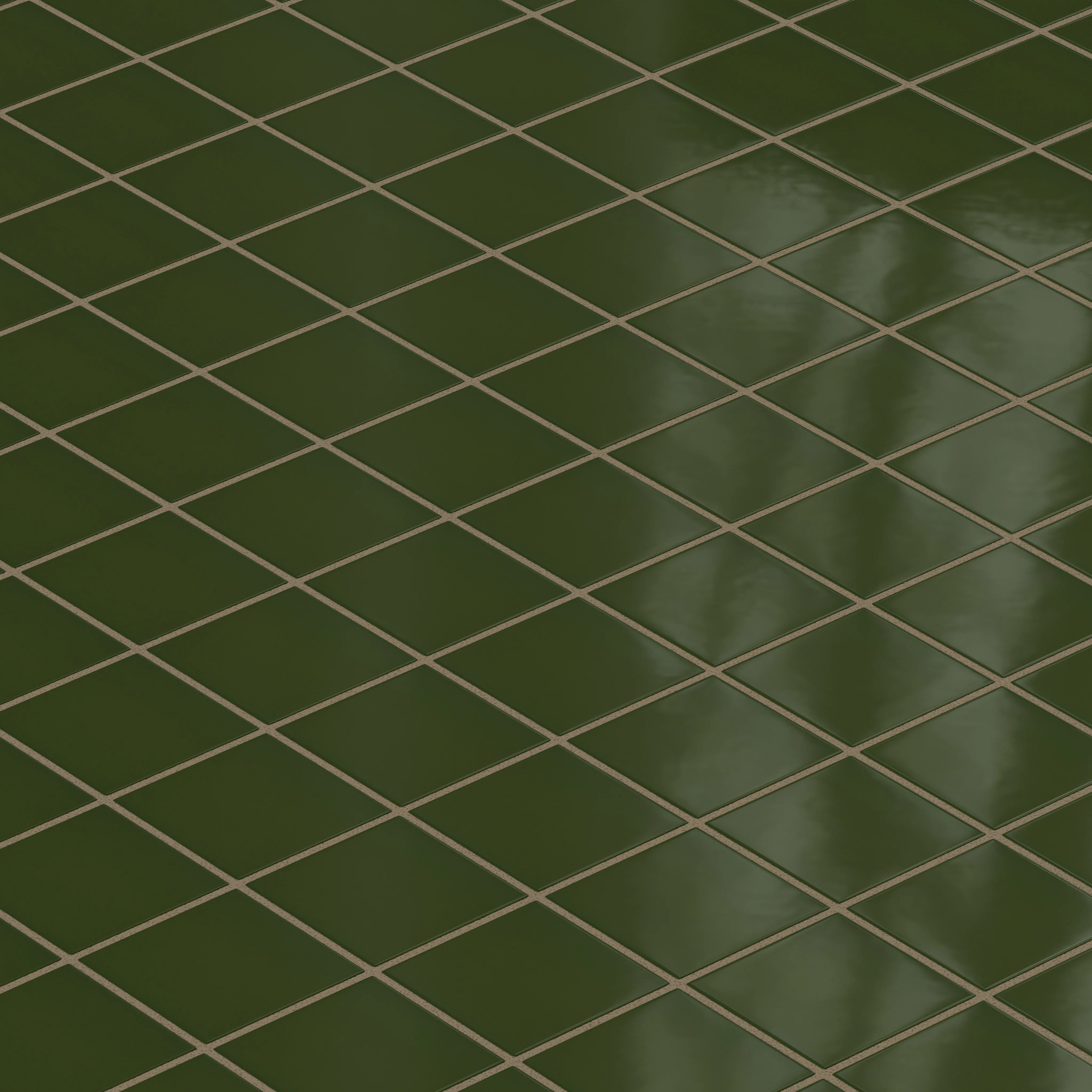 3x3 Straight Set Sheeted Natural Press Ceramic Mosaic Tile in Green Apatite Gloss - Rockland Interiors Inc.