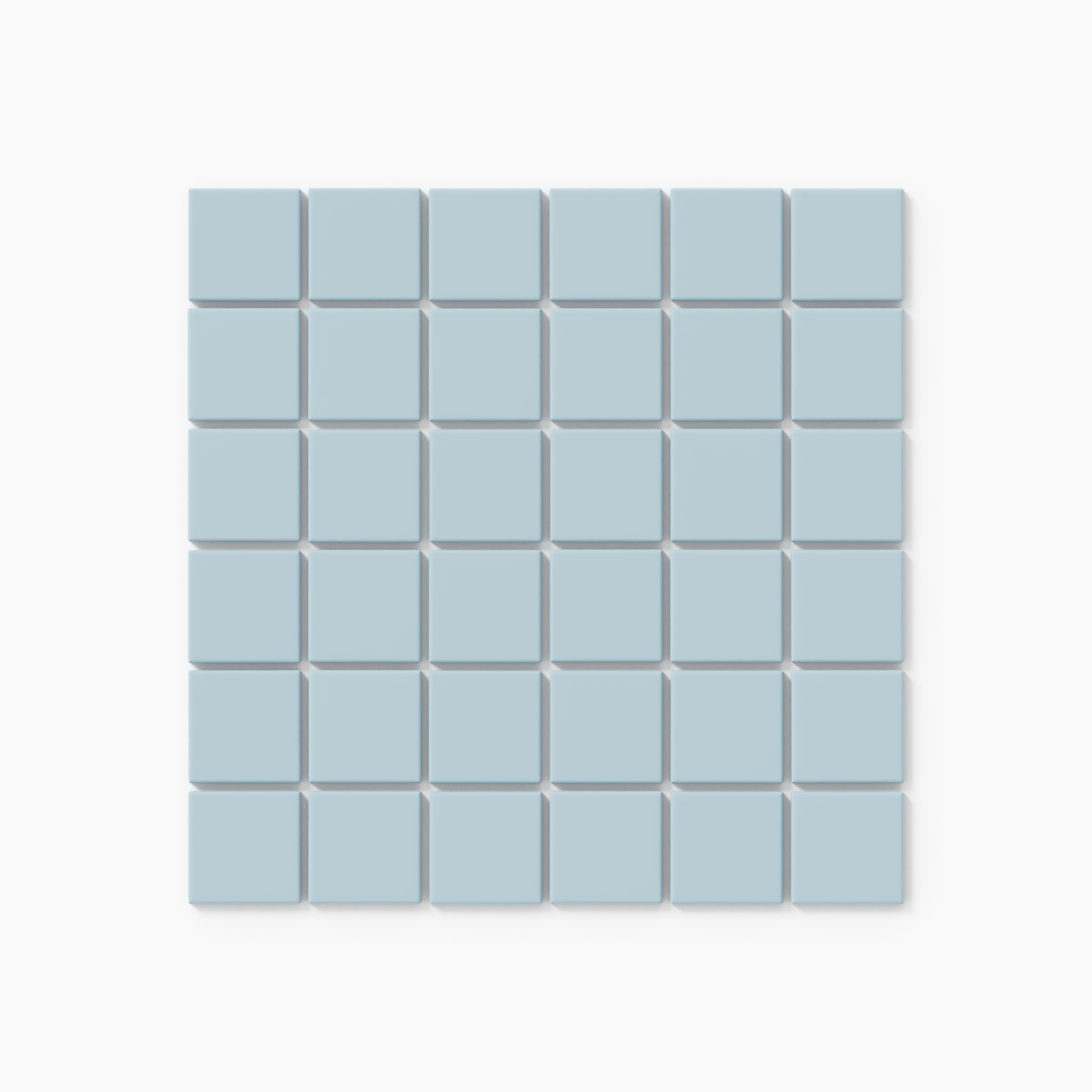 2x2 Straight Set Sheeted Natural Press Ceramic Mosaic Tile in Egyptian Blue Matte - Rockland Interiors Inc.
