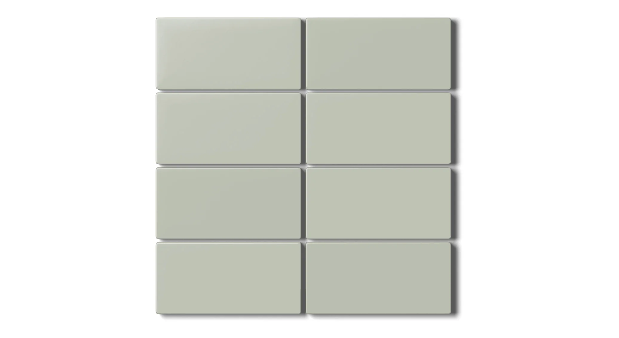 2x4 Straight Set Sheeted Natural Press Ceramic Mosaic Tile in Manzanita Matte - Rockland Interiors Inc.