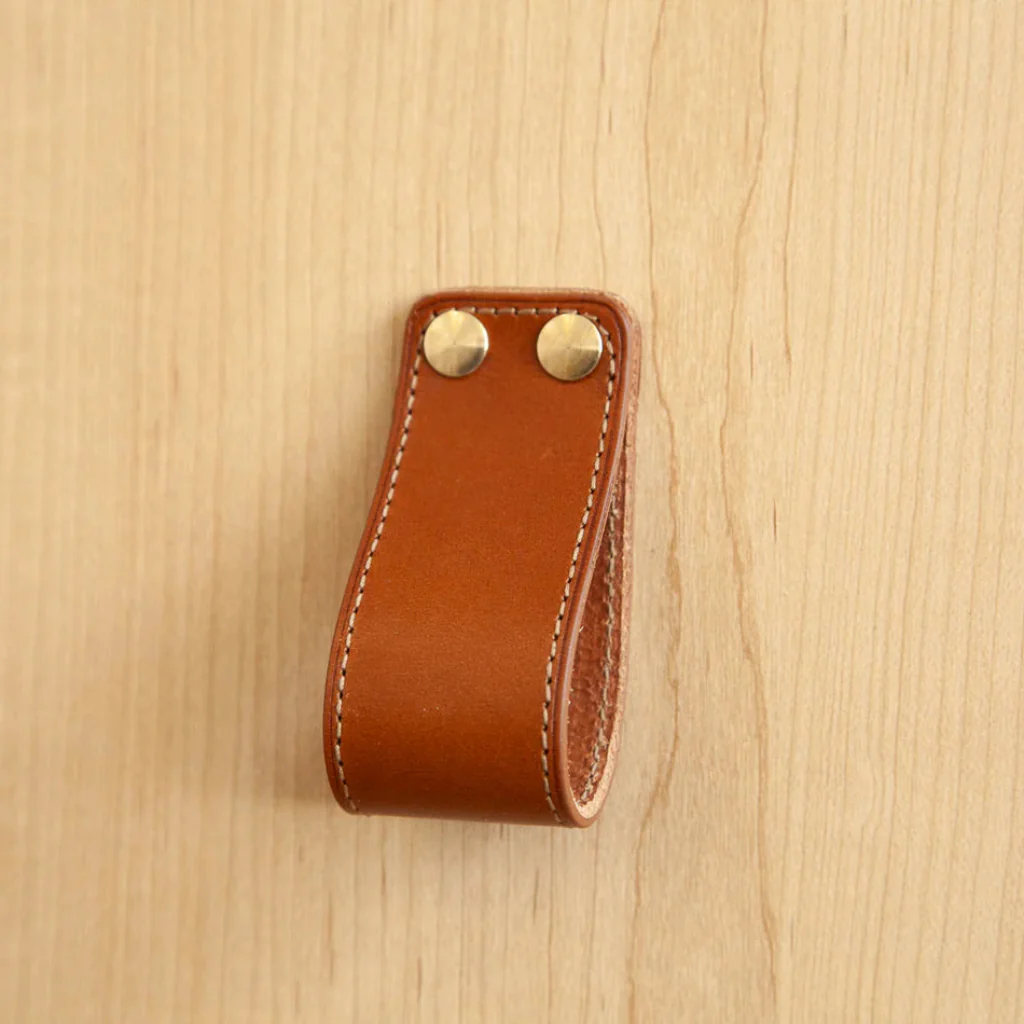 ST-LP01 Stitched Leather Loop Pull - Rockland Interiors Inc.