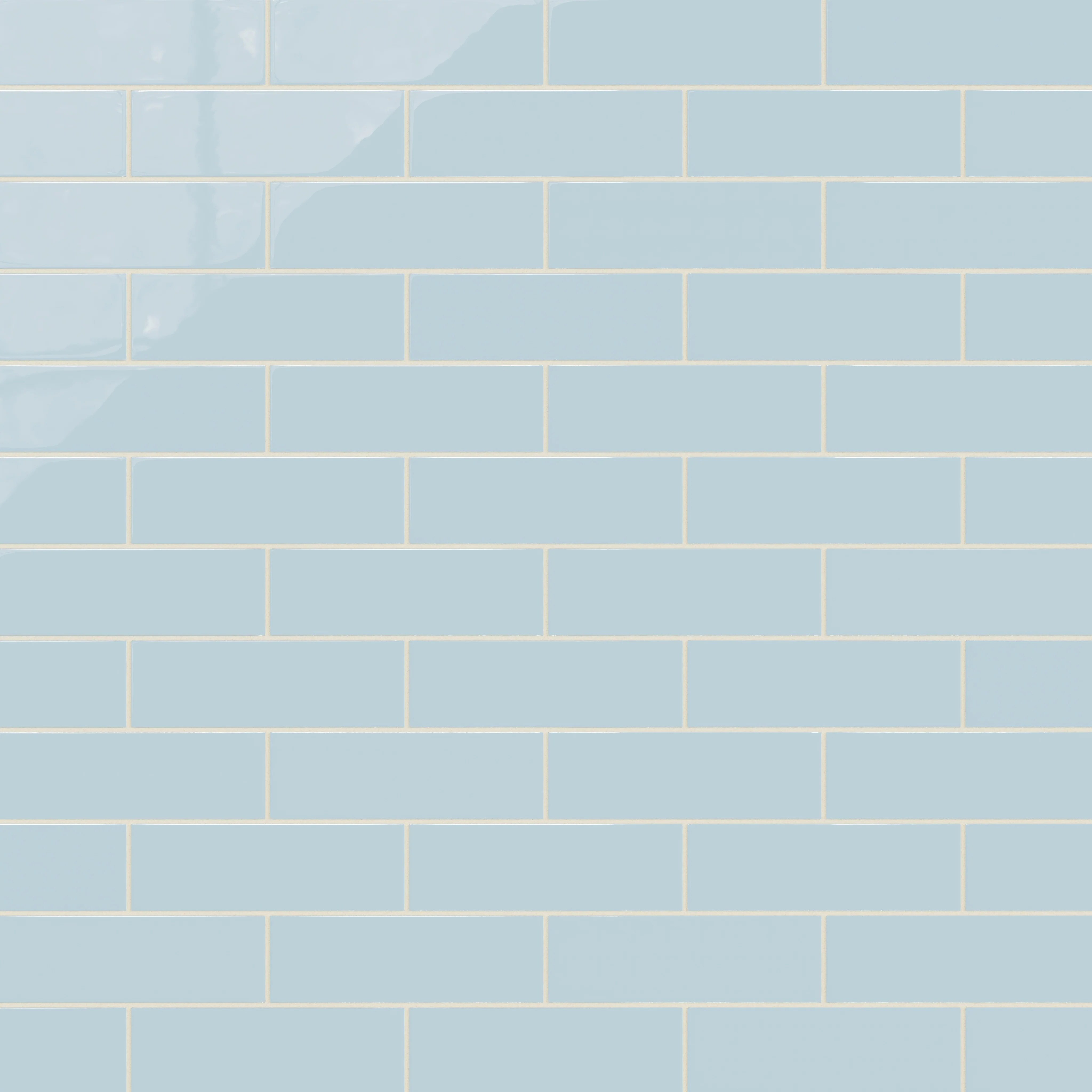 3x9 Natural Press Ceramic Tile in Egyptian Blue Gloss - Rockland Interiors Inc.