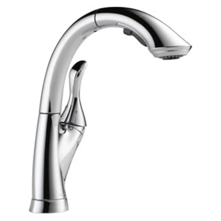 Linden Single Handle High Arc Pull Out Kitchen Faucet with Multi-Flow Technology - Rockland Interiors Inc.