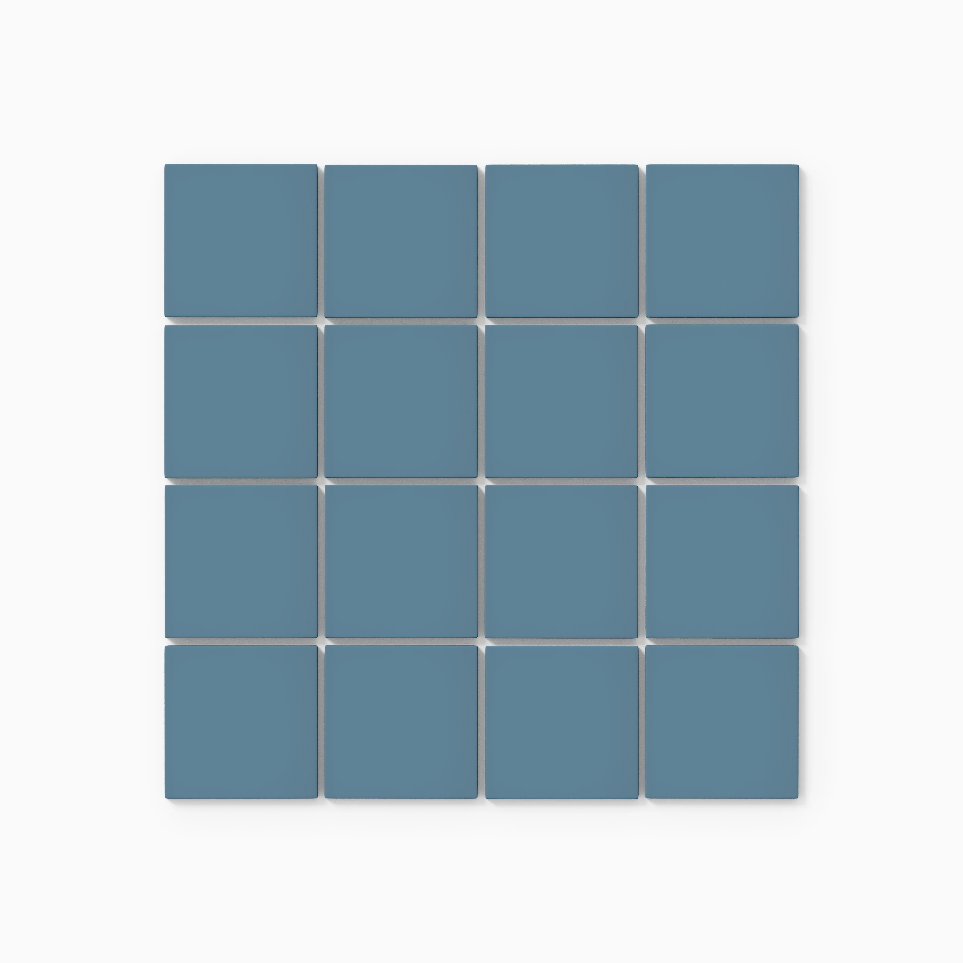 3x3 Straight Set Sheeted Natural Press Ceramic Mosaic Tile in Azurite Matte - Rockland Interiors Inc.