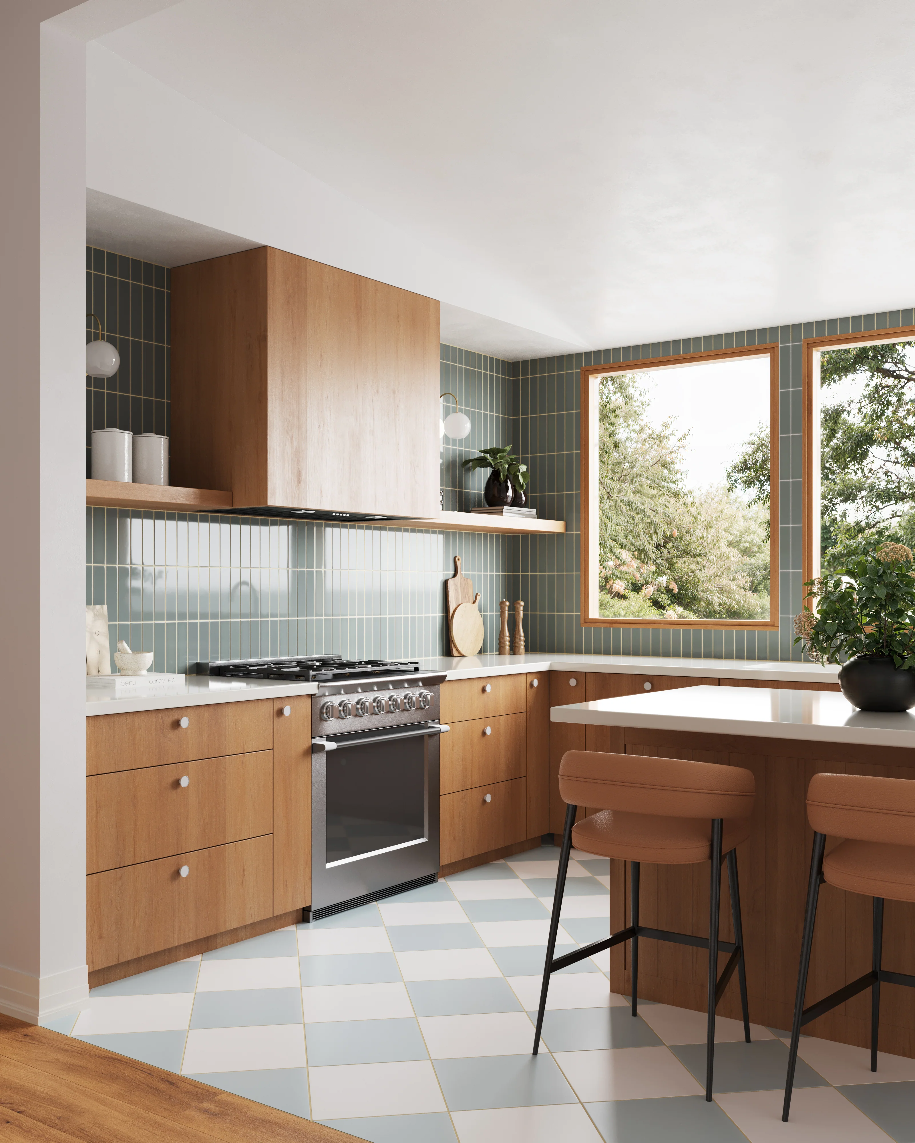 2x8 Natural Press Ceramic Tile in Hood River Gloss - Rockland Interiors Inc.