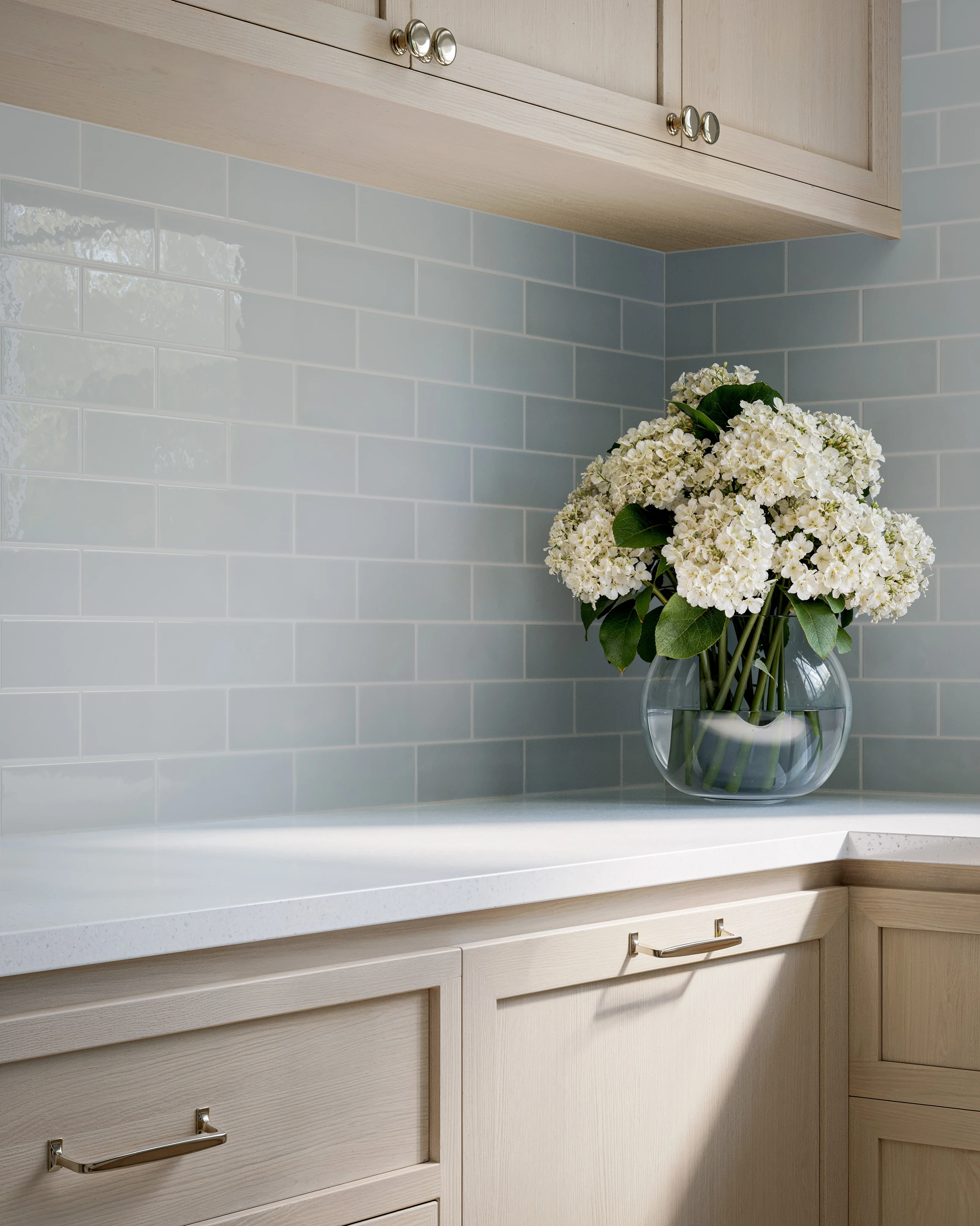 3x9 Natural Press Ceramic Tile in Alberta Blue Gloss - Rockland Interiors Inc.