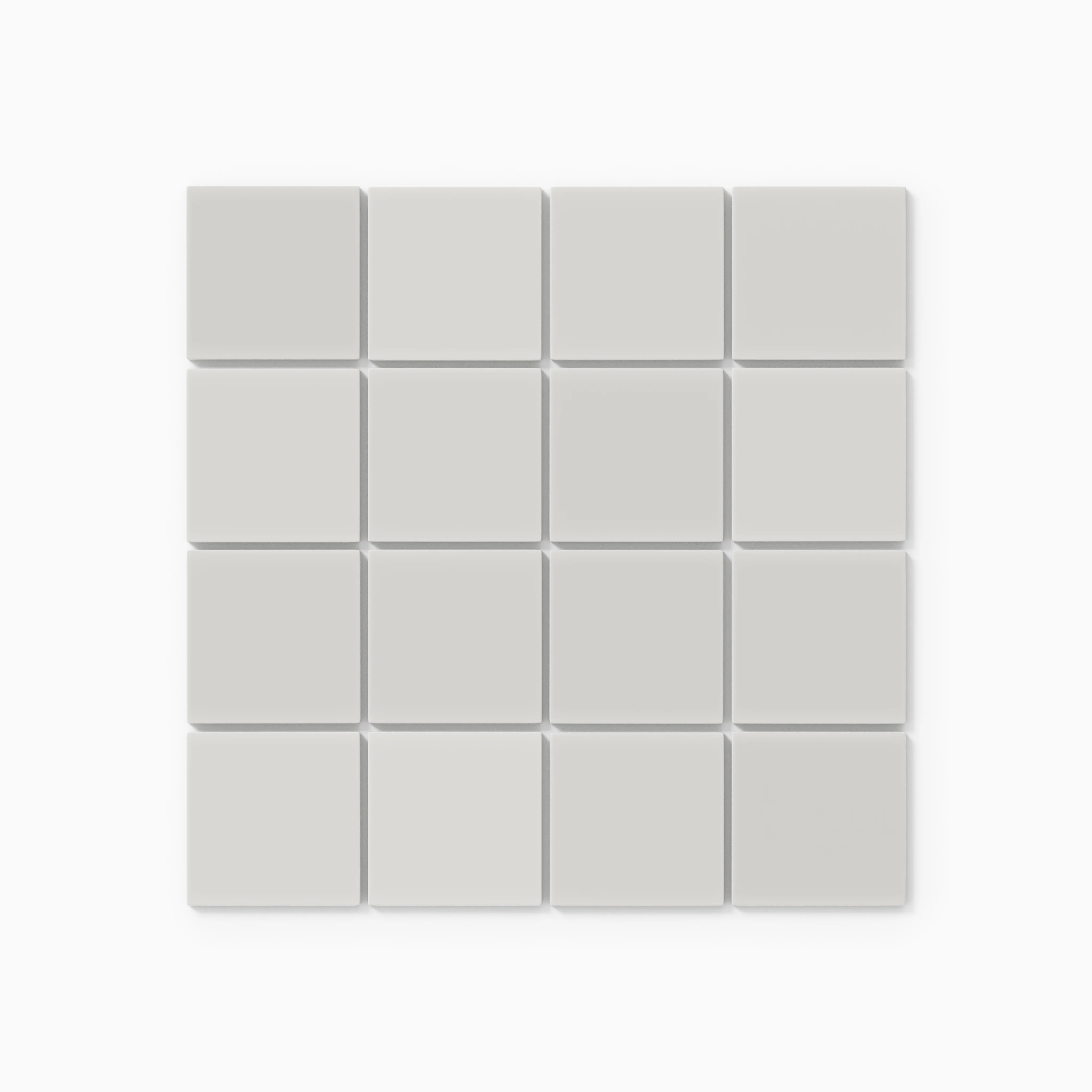 3x3 Straight Set Sheeted Natural Press Ceramic Mosaic Tile in Cloud Cover Gloss - Rockland Interiors Inc.