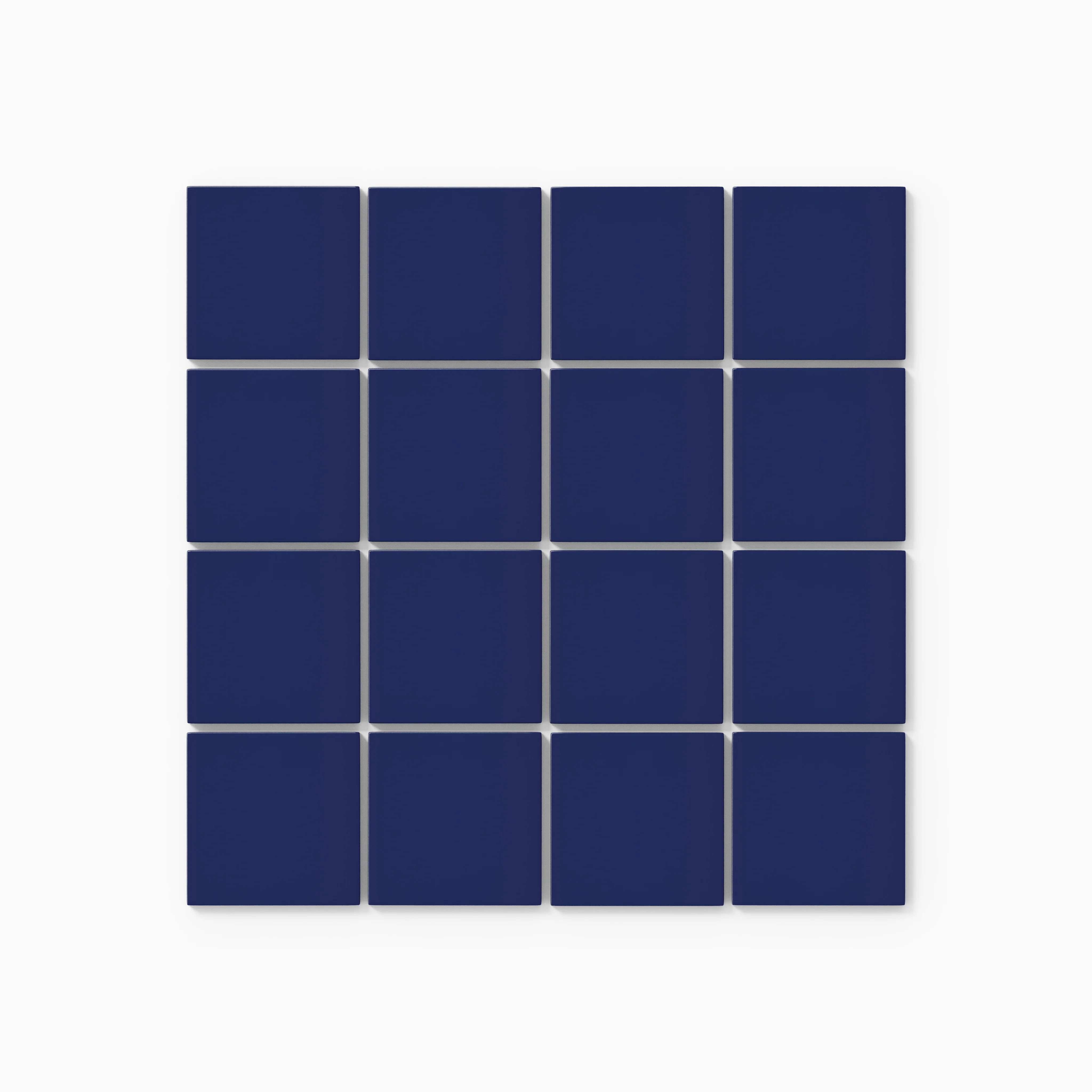 3x3 Straight Set Sheeted Natural Press Ceramic Mosaic Tile in Ultramarine Gloss - Rockland Interiors Inc.