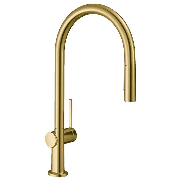 Kitchen Faucet Talis N sBox 1 Lever ADA Brushed Gold Optic Pull Down 150 DEG Swivel 1 Hole 1.75 Gallons per Minute - Rockland Interiors Inc.