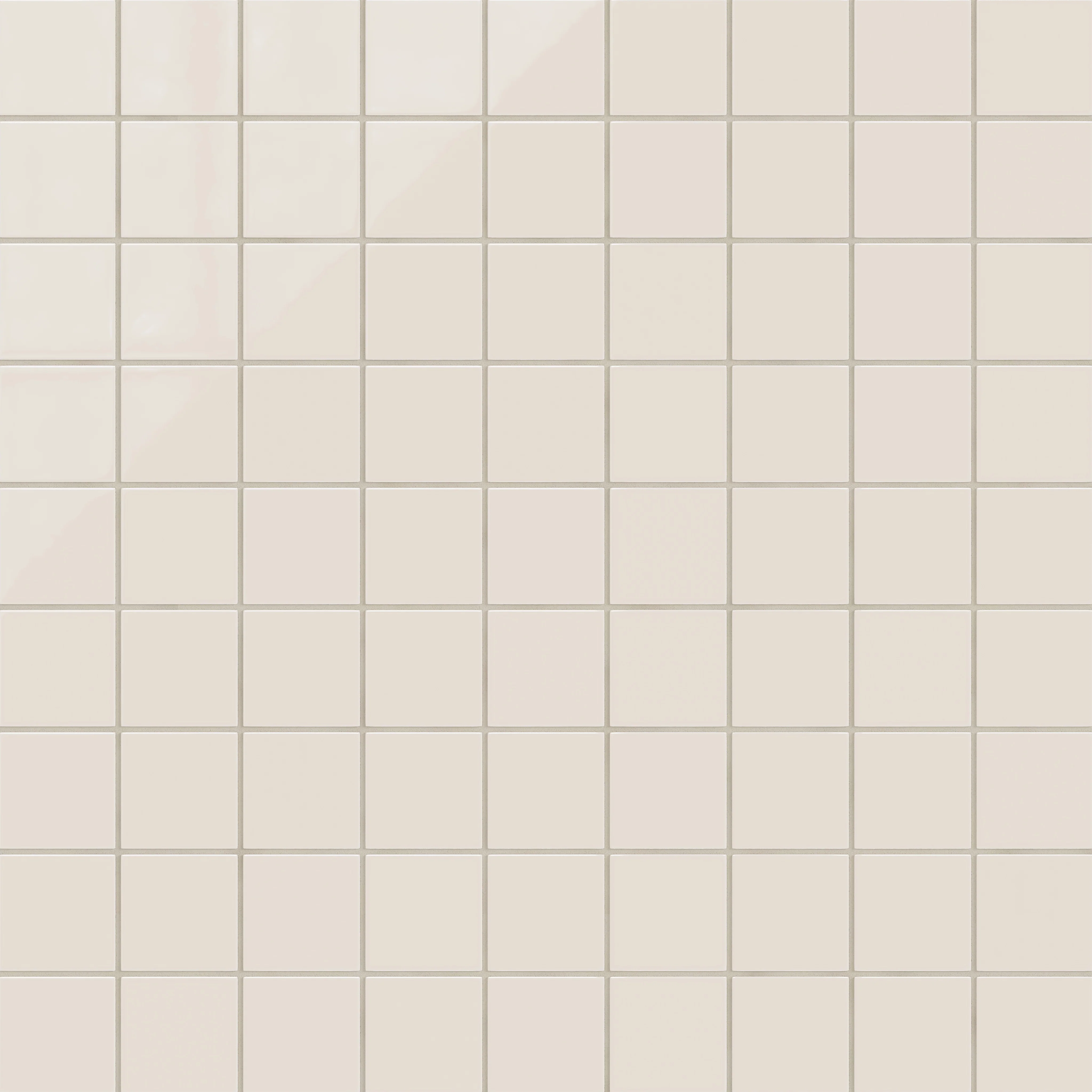 3x3 Straight Set Sheeted Natural Press Ceramic Mosaic Tile in Pearl Gloss - Rockland Interiors Inc.