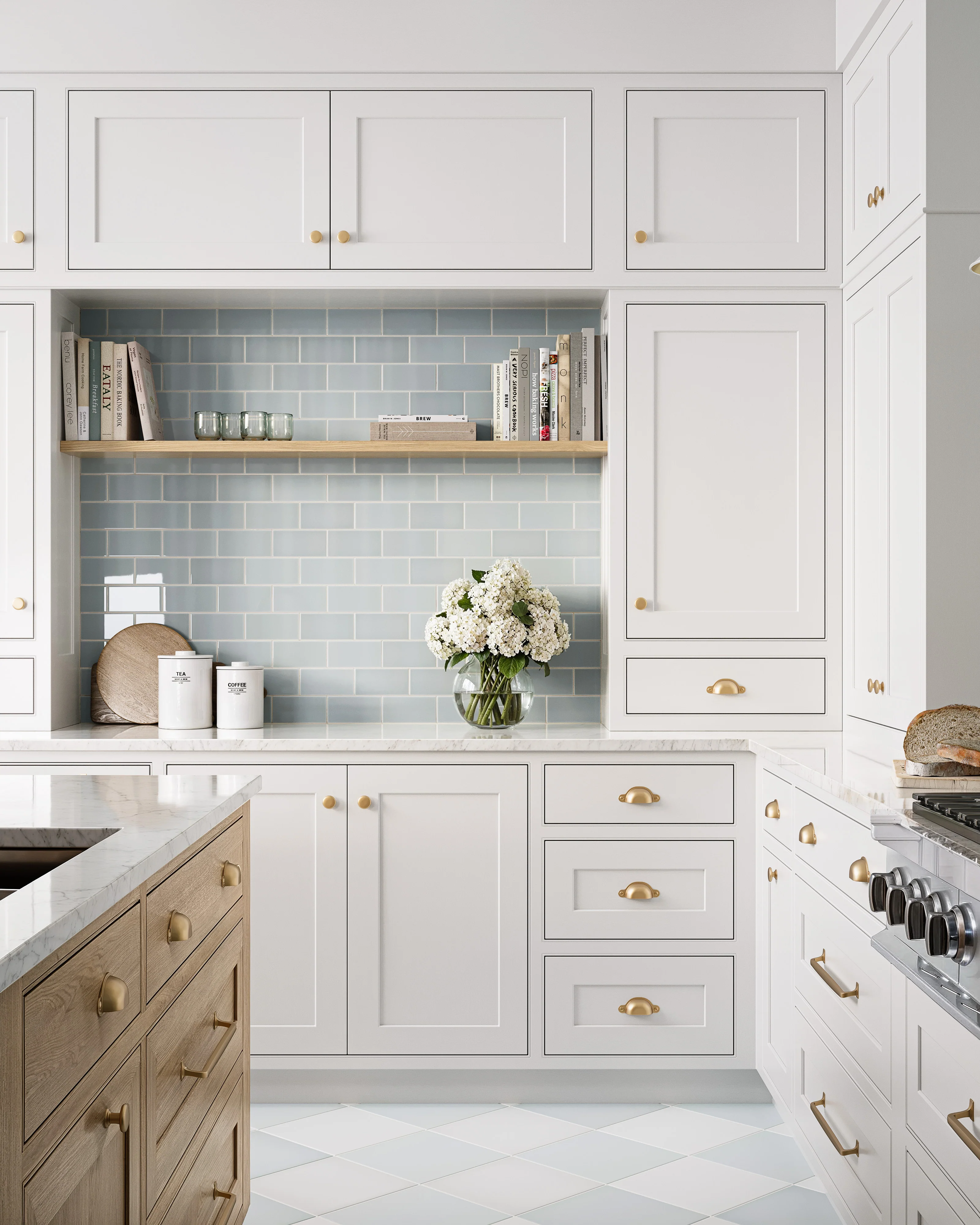 3x6 Natural Press Ceramic Tile in Alberta Blue Gloss - Rockland Interiors Inc.