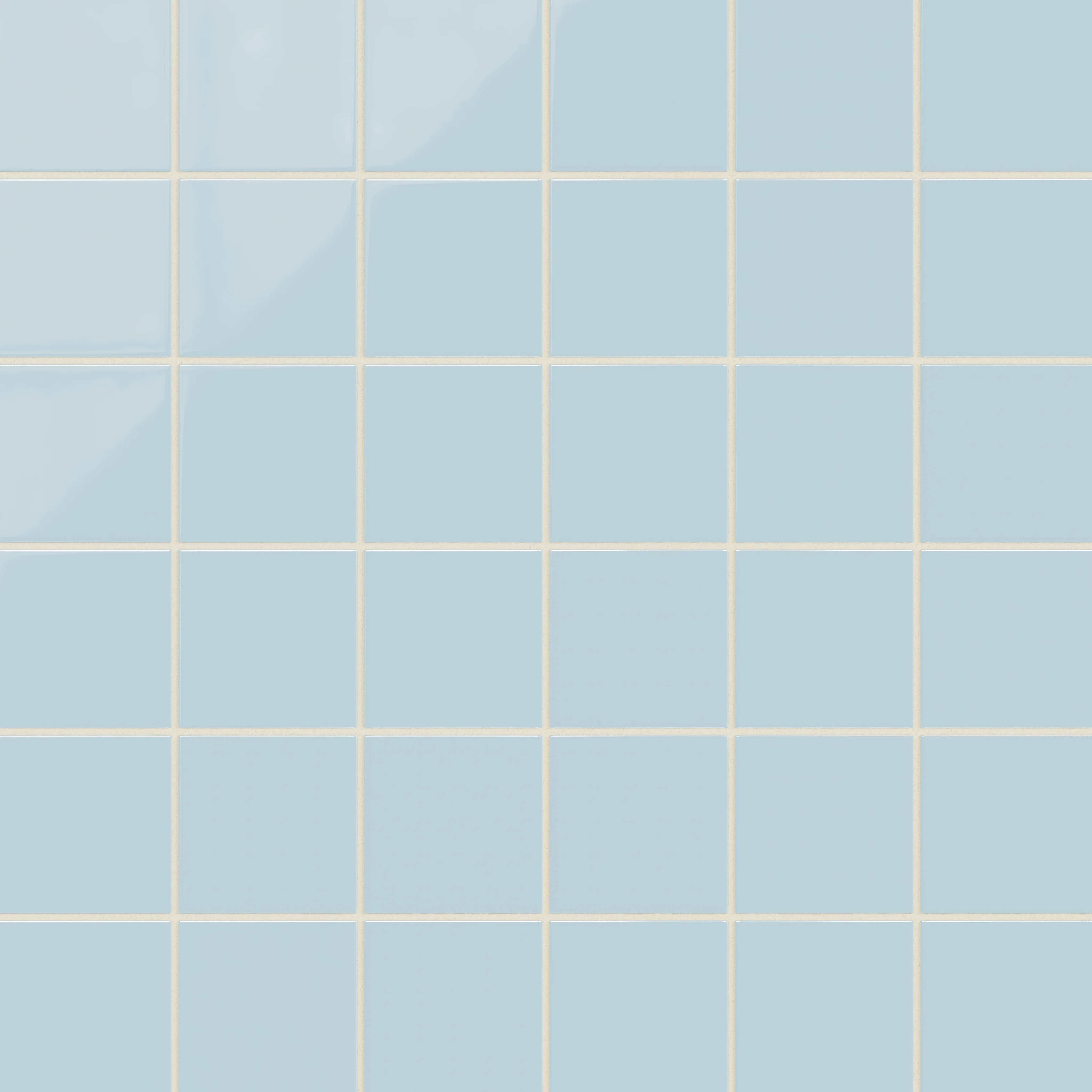 4x4 Natural Press Ceramic Tile in Egyptian Blue Gloss - Rockland Interiors Inc.