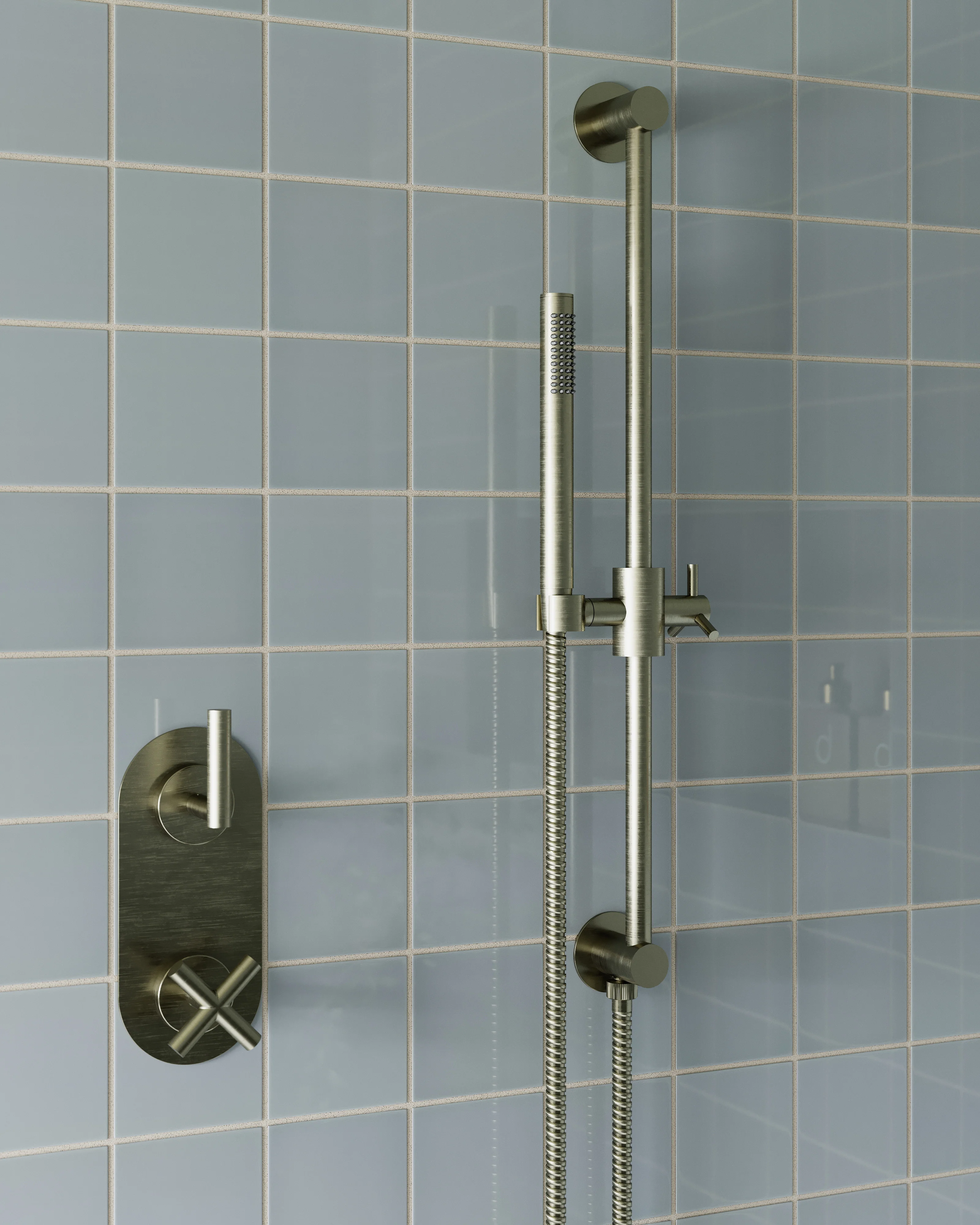 4x4 Natural Press Ceramic Tile in Alberta Blue Gloss - Rockland Interiors Inc.