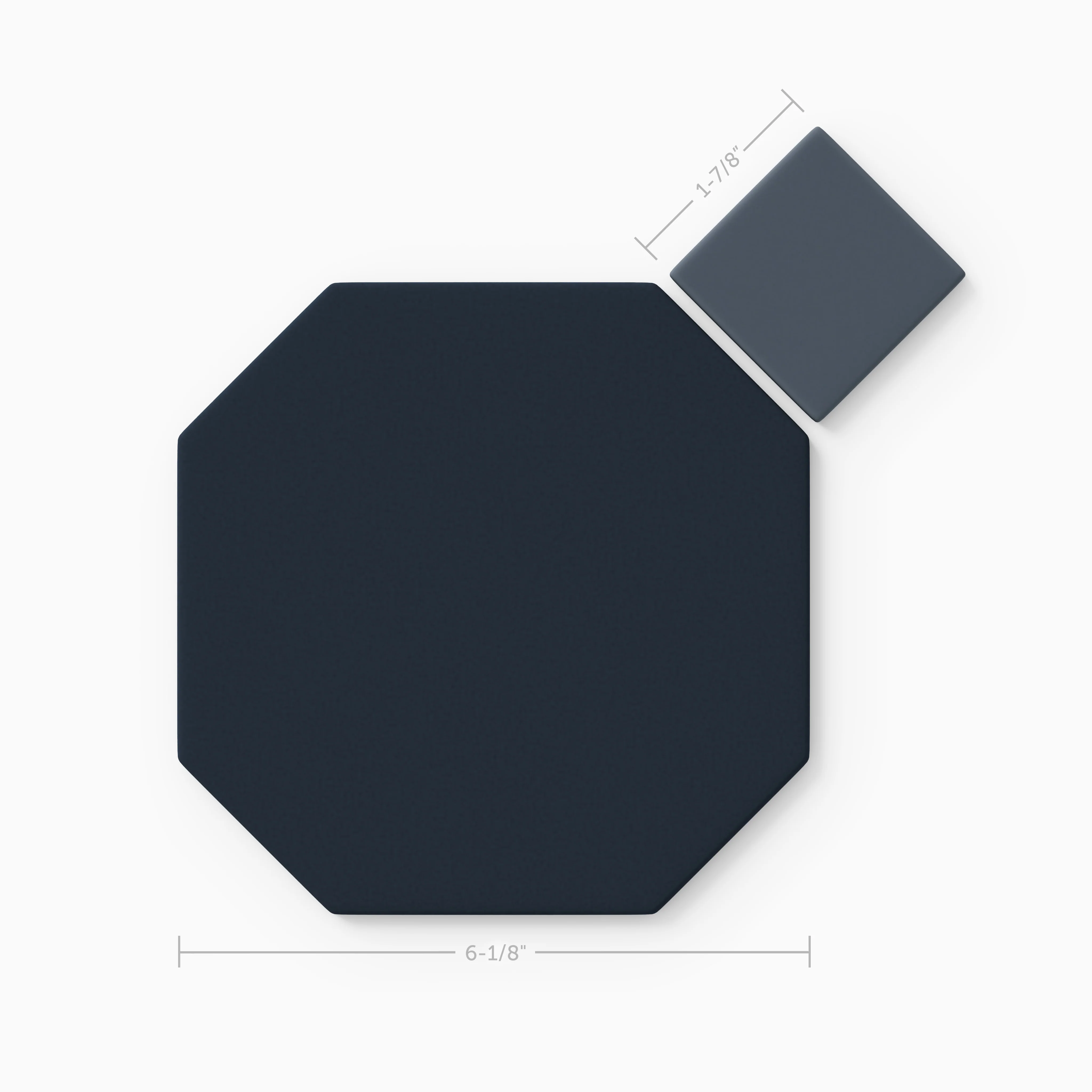 Gramercy Original Ceramic Tile in Navy Blue Matte & Slate Blue Matte - Rockland Interiors Inc.
