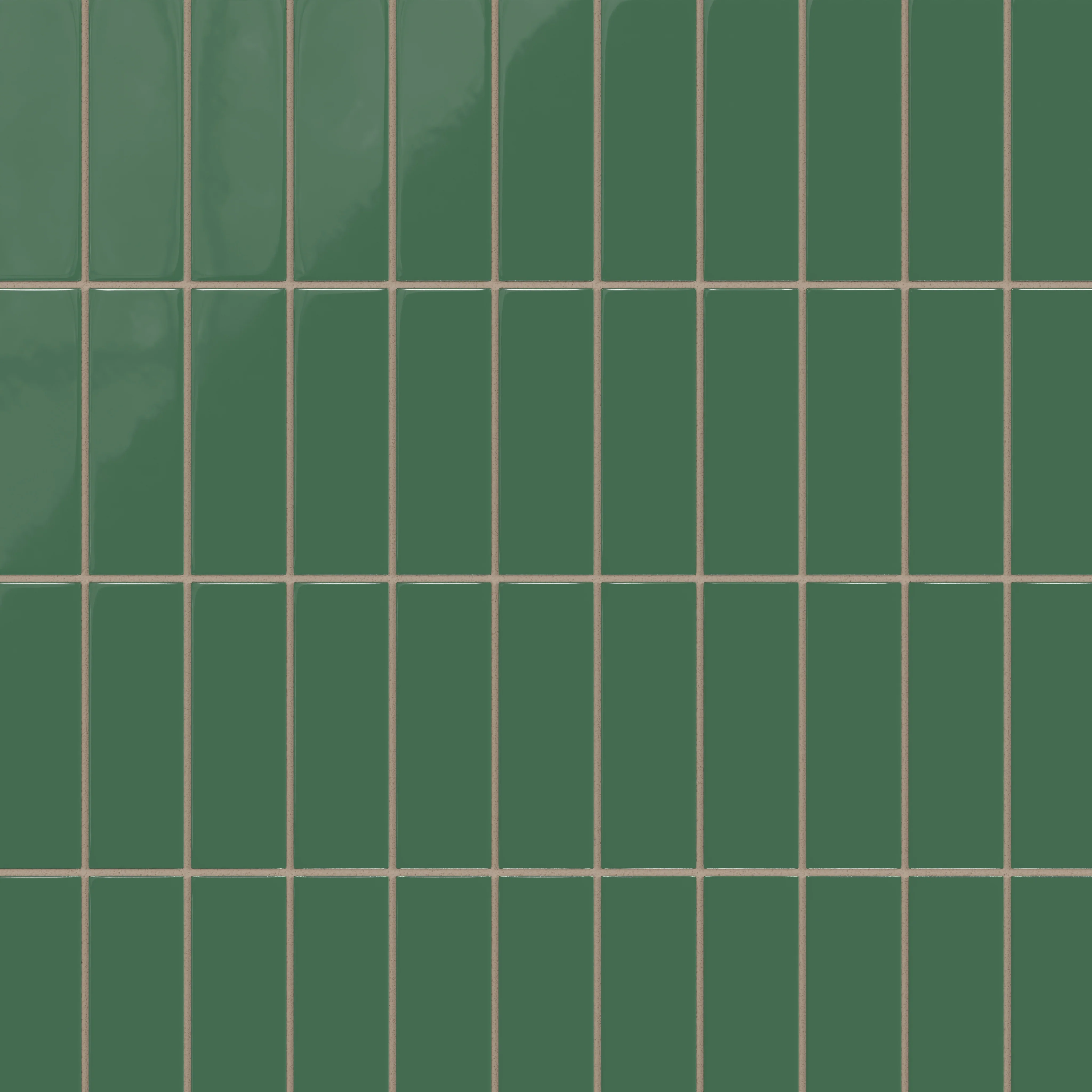 2x6 Natural Press Ceramic Tile in Viridian Gloss - Rockland Interiors Inc.