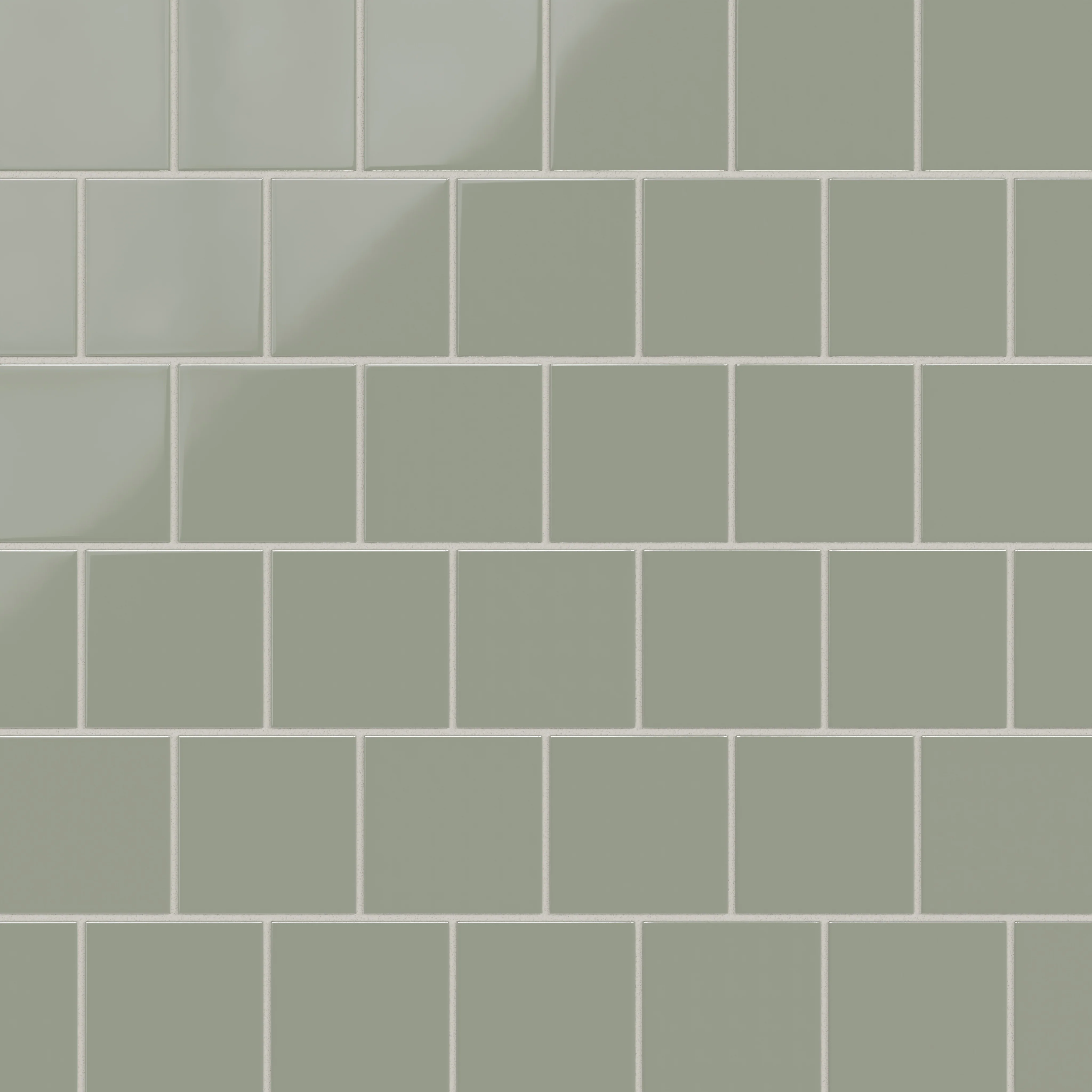 4x4 Natural Press Ceramic Tile in Terre Verte Gloss - Rockland Interiors Inc.