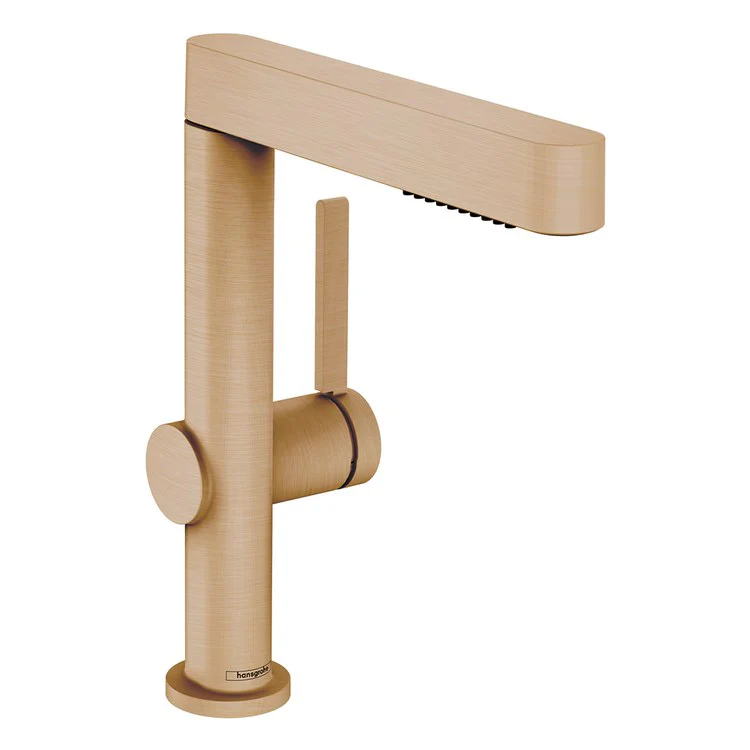 Lavatory Faucet Finoris 230 1 Lever ADA WaterSense Brushed Bronze 1.2 Gallons per Minute Deck Fixed Less Drain 1 Hole Quick Clean ComfortZone EcoRight - Rockland Interiors Inc.