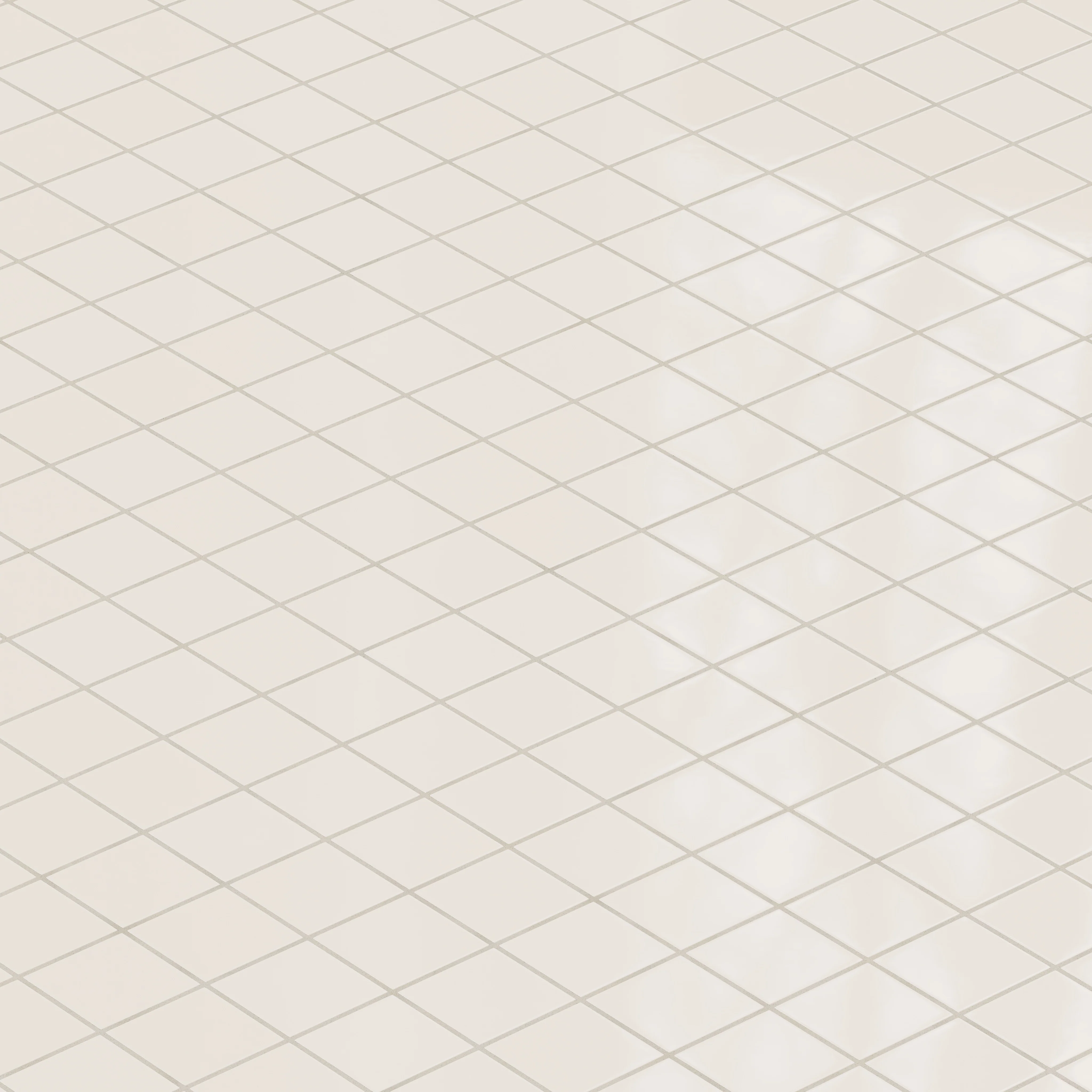 3x3 Straight Set Sheeted Natural Press Ceramic Mosaic Tile in Pearl Gloss - Rockland Interiors Inc.