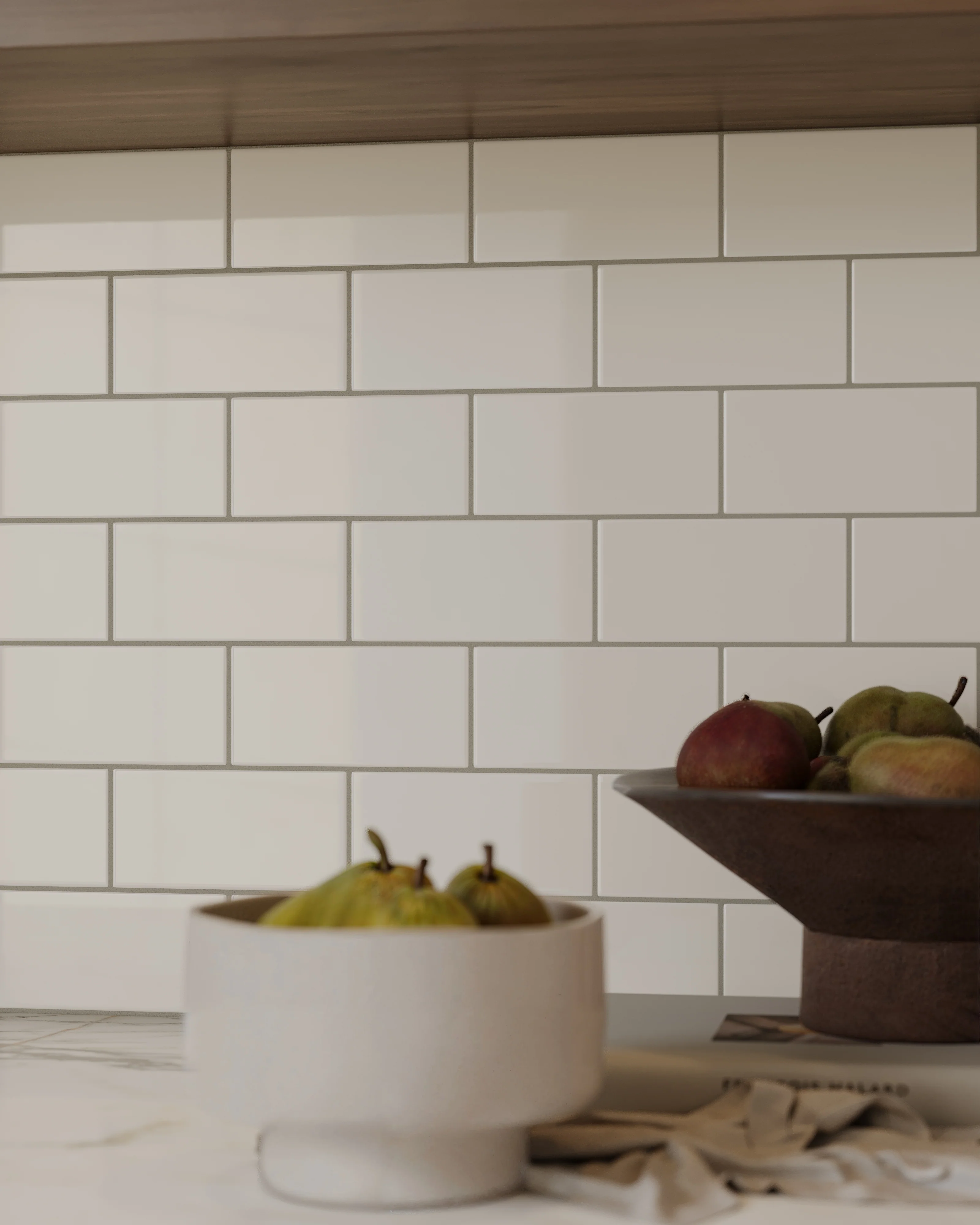 3x6 Natural Press Ceramic Tile in Salt Creek Gloss - Rockland Interiors Inc.