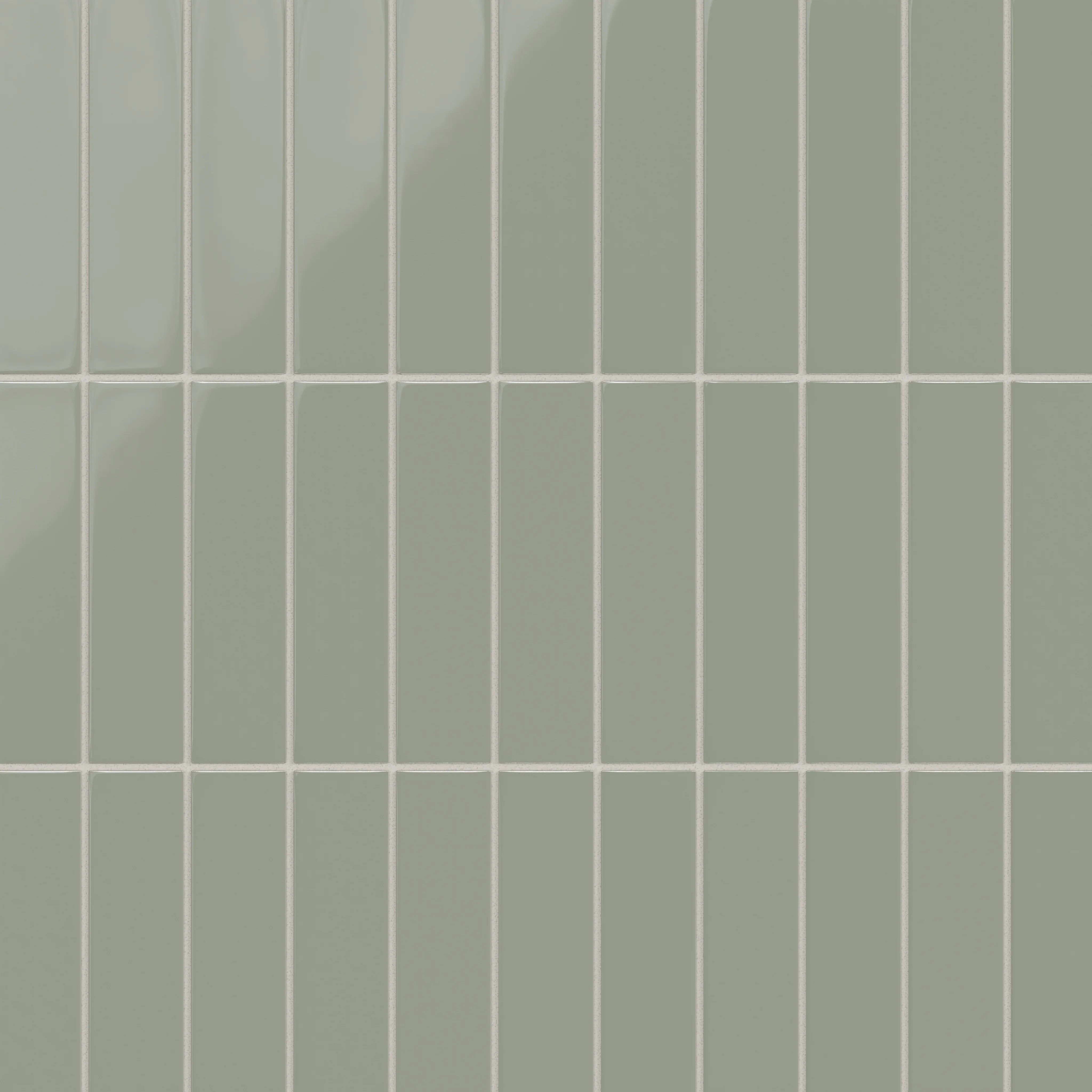 2x8 Natural Press Ceramic Tile in Terre Verte Gloss - Rockland Interiors Inc.
