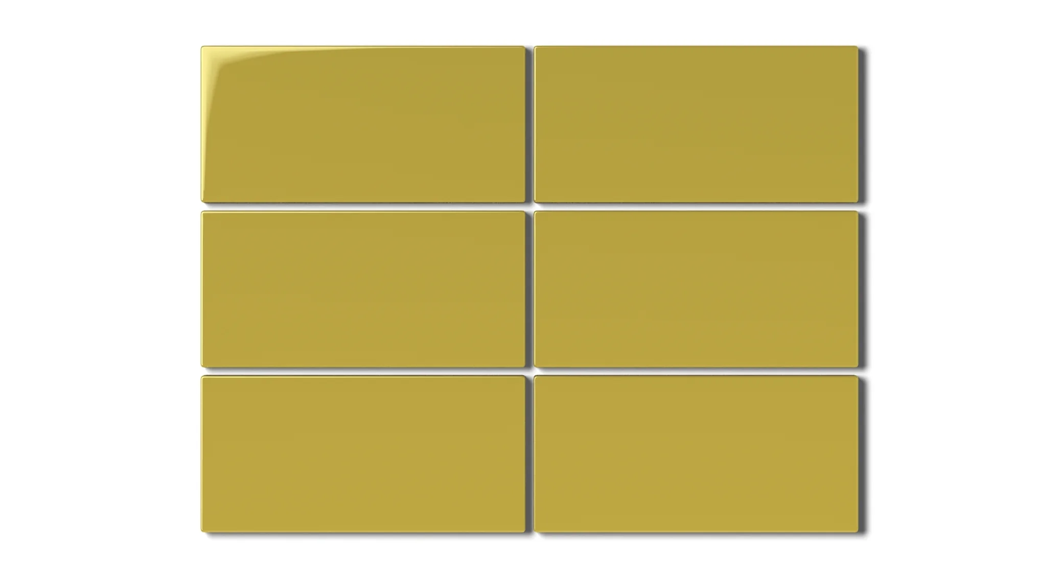 3x6 Natural Press Ceramic Tile in Azo Green Gloss - Rockland Interiors Inc.