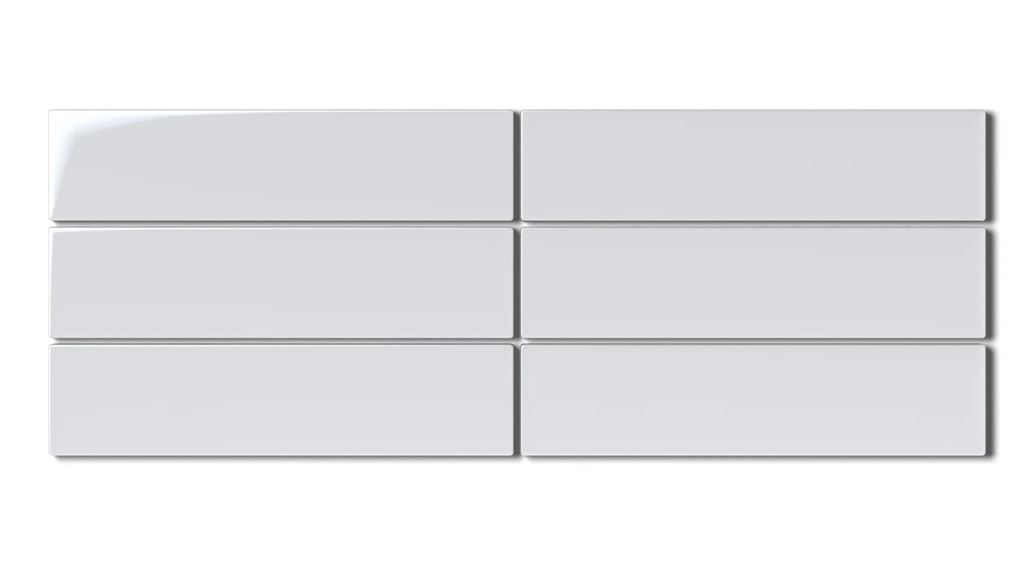 2x8 Natural Press Ceramic Tile in Tin Oxide Gloss - Rockland Interiors Inc.
