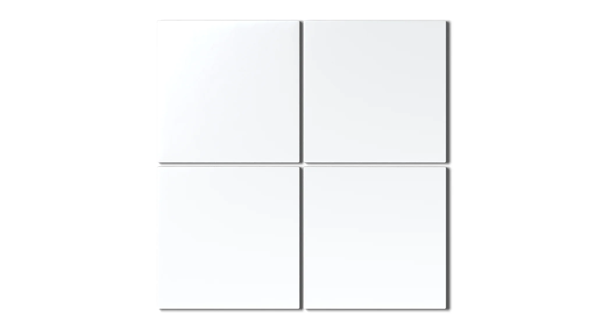 6x6 Natural Press Ceramic Tile in Gesso Matte - Rockland Interiors Inc.