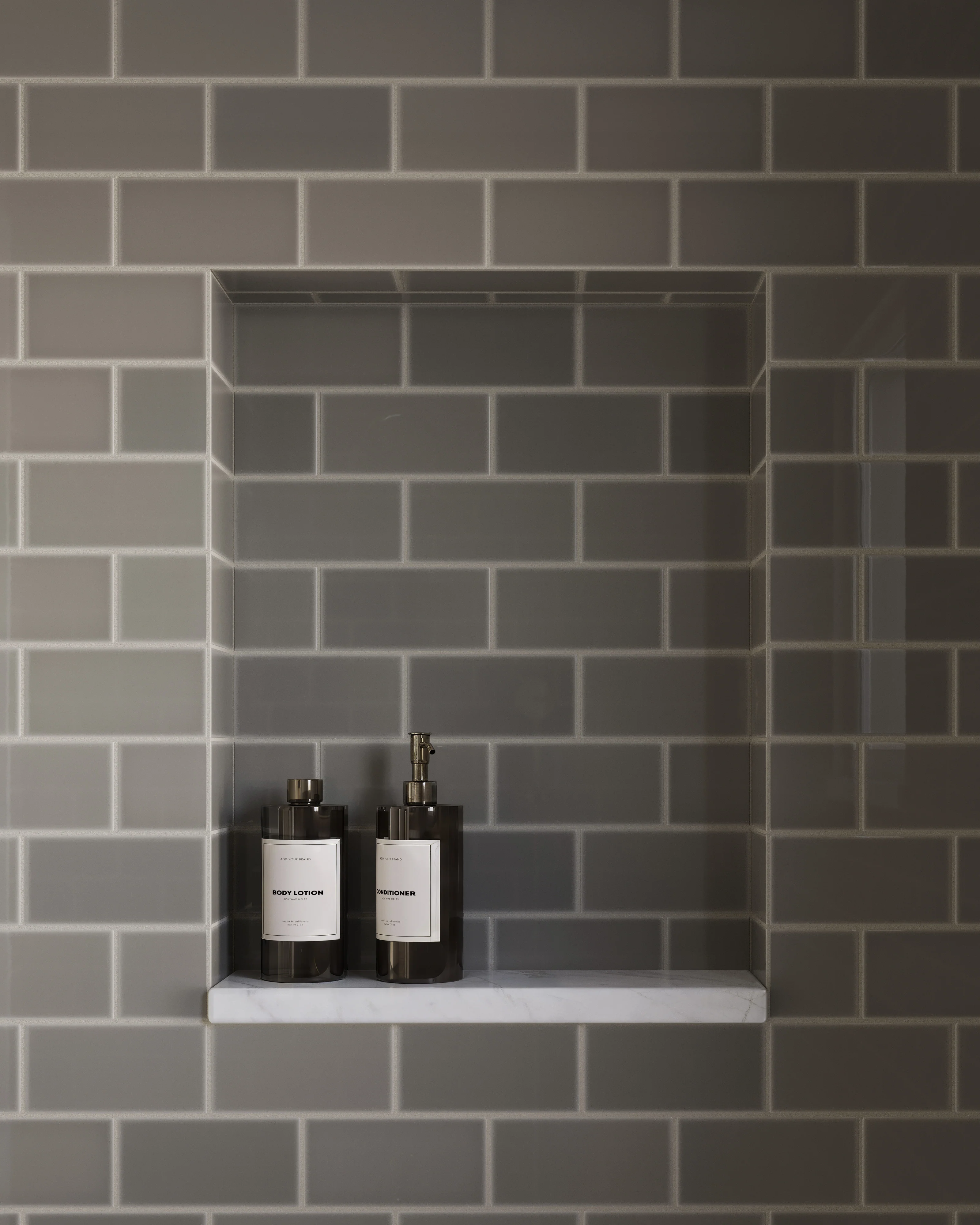 3x6 Natural Press Ceramic Tile in Timberline Gloss - Rockland Interiors Inc.
