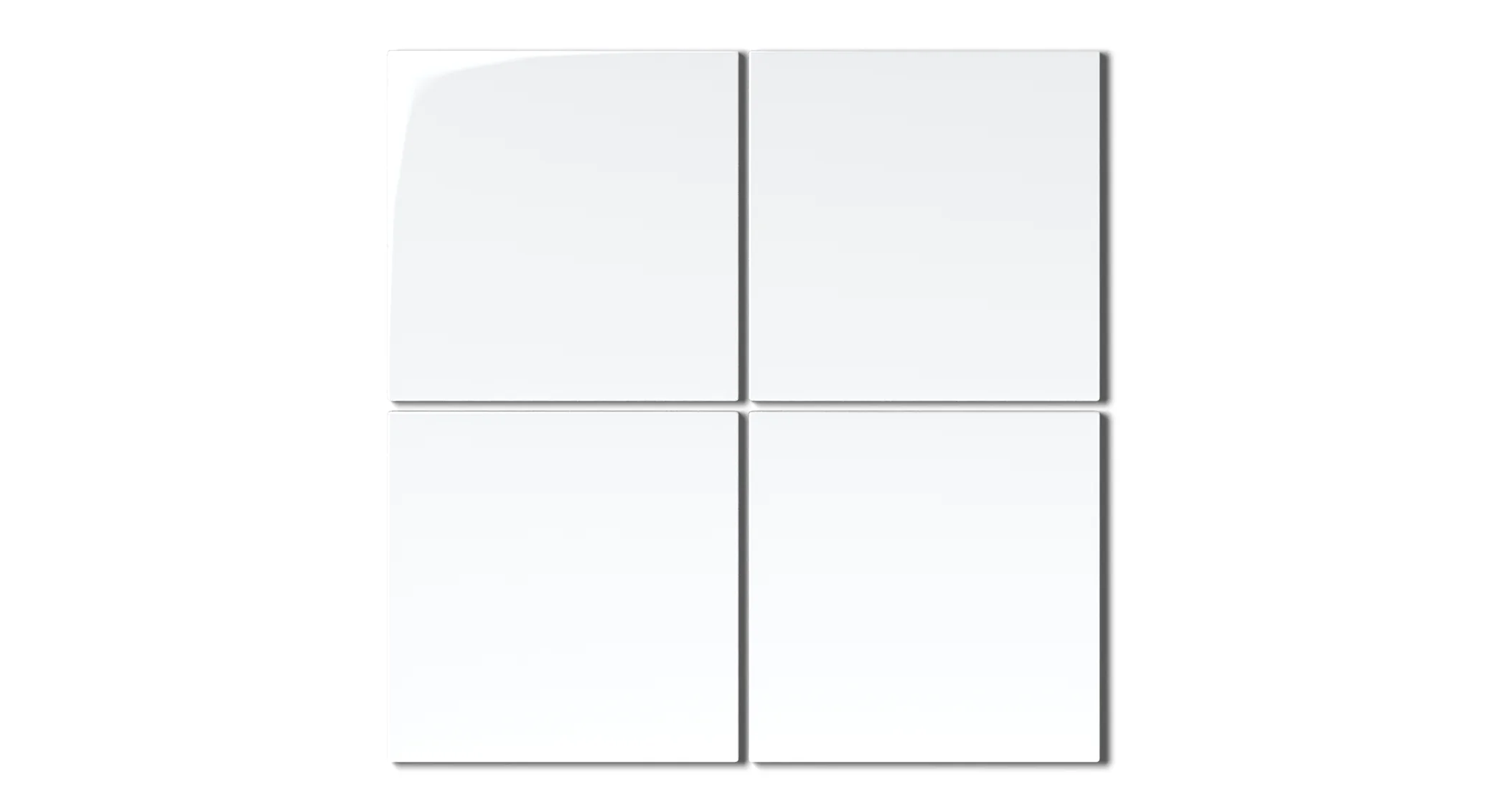 6x6 Natural Press Ceramic Tile in Gesso Gloss - Rockland Interiors Inc.