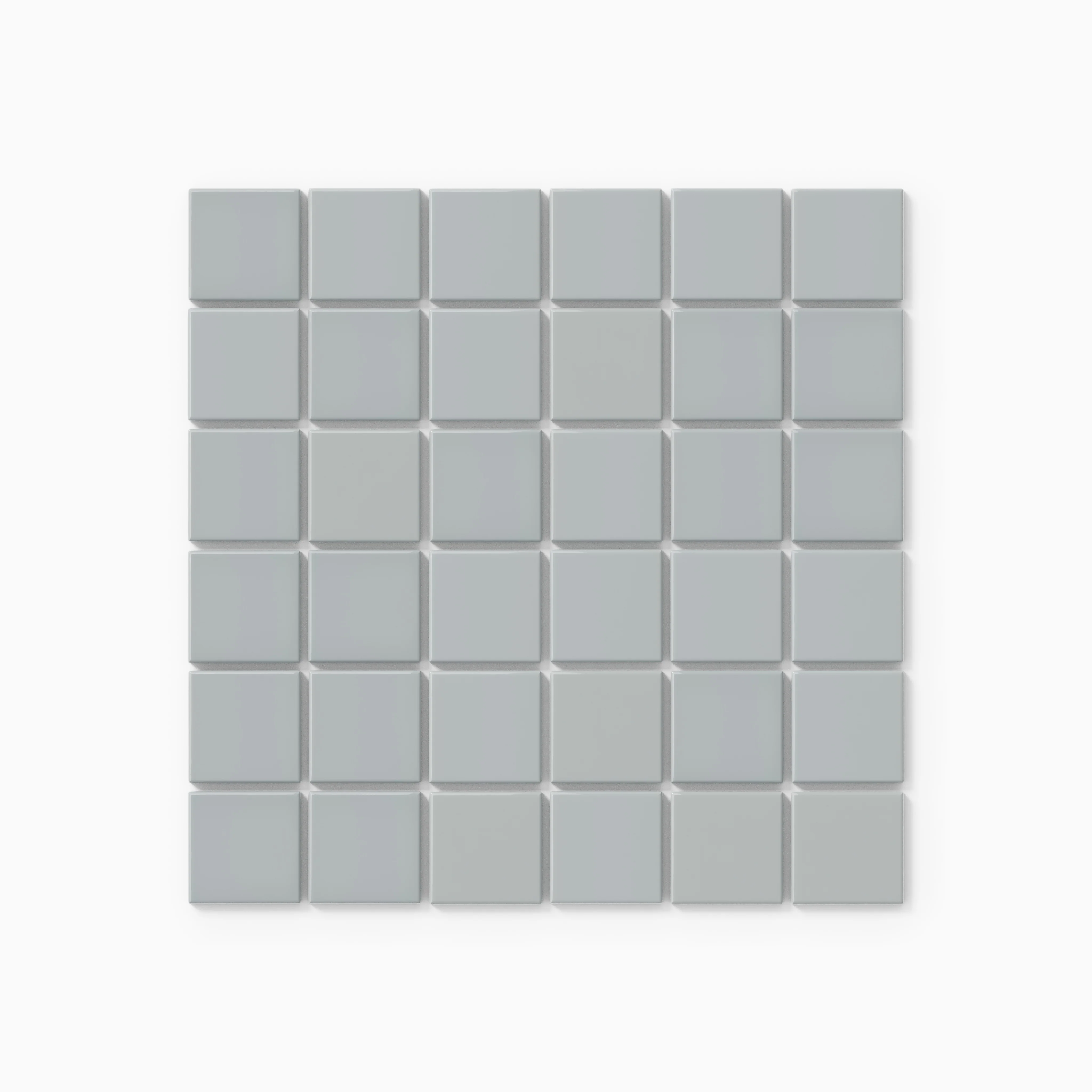 2x2 Straight Set Sheeted Natural Press Ceramic Mosaic Tile in Alberta Blue Gloss - Rockland Interiors Inc.