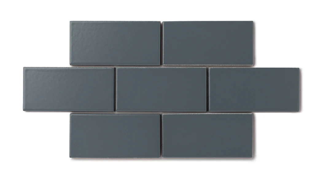 3x6 Natural Press Ceramic Tile in Indigo Matte - Rockland Interiors Inc.