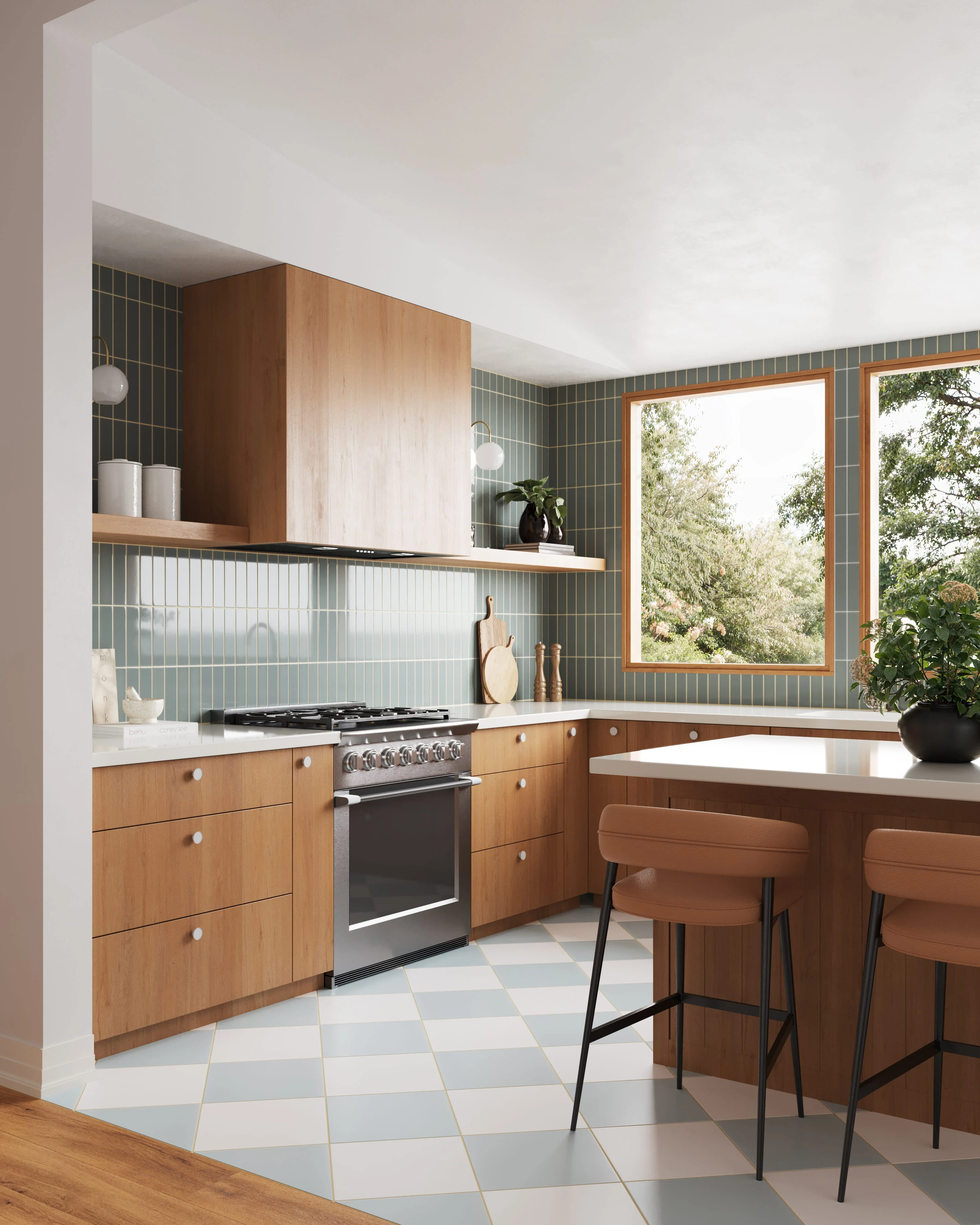 2x8 Natural Press Ceramic Tile in Hood River Gloss - Rockland Interiors Inc.