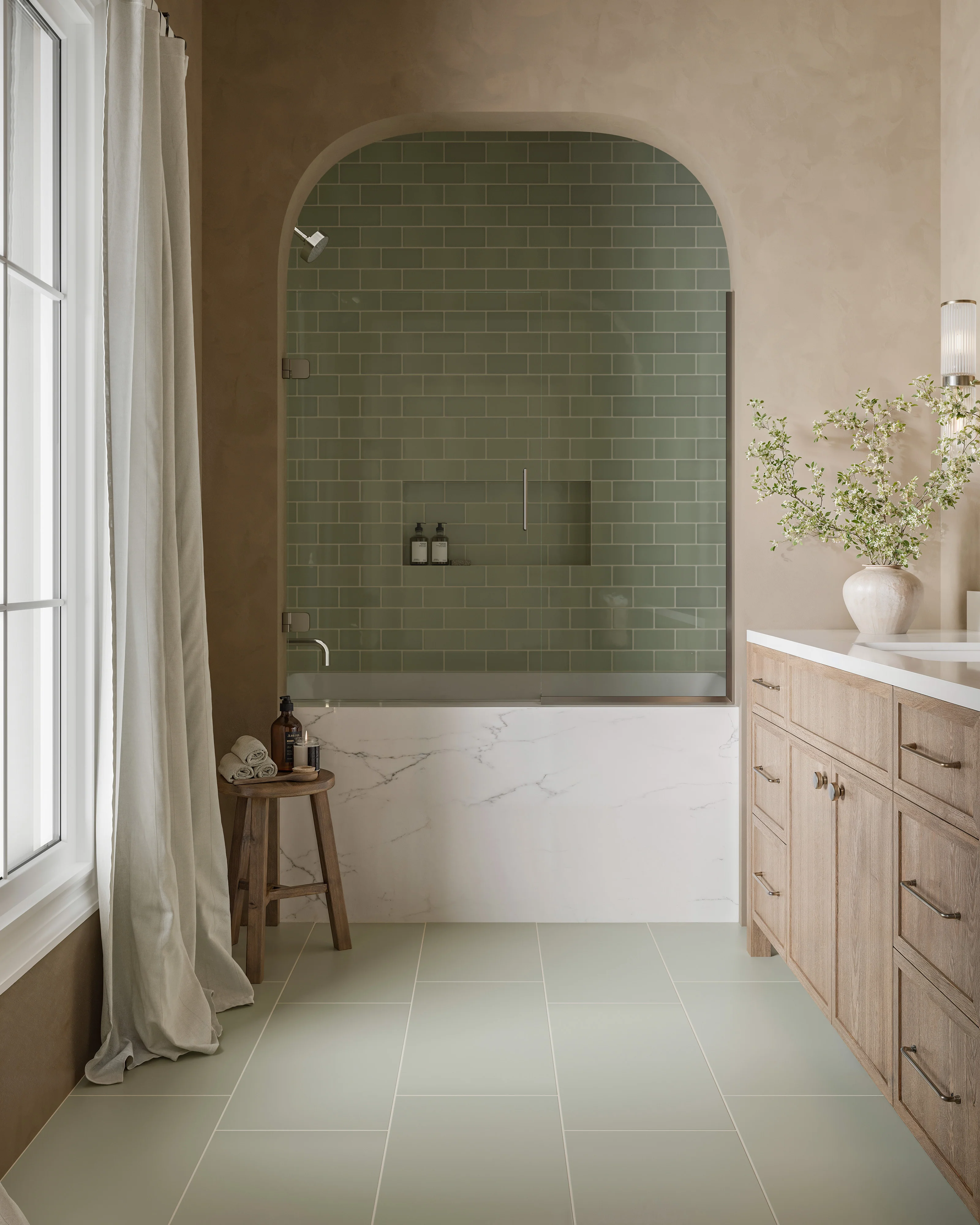 3x6 Natural Press Ceramic Tile in Manzanita Gloss - Rockland Interiors Inc.
