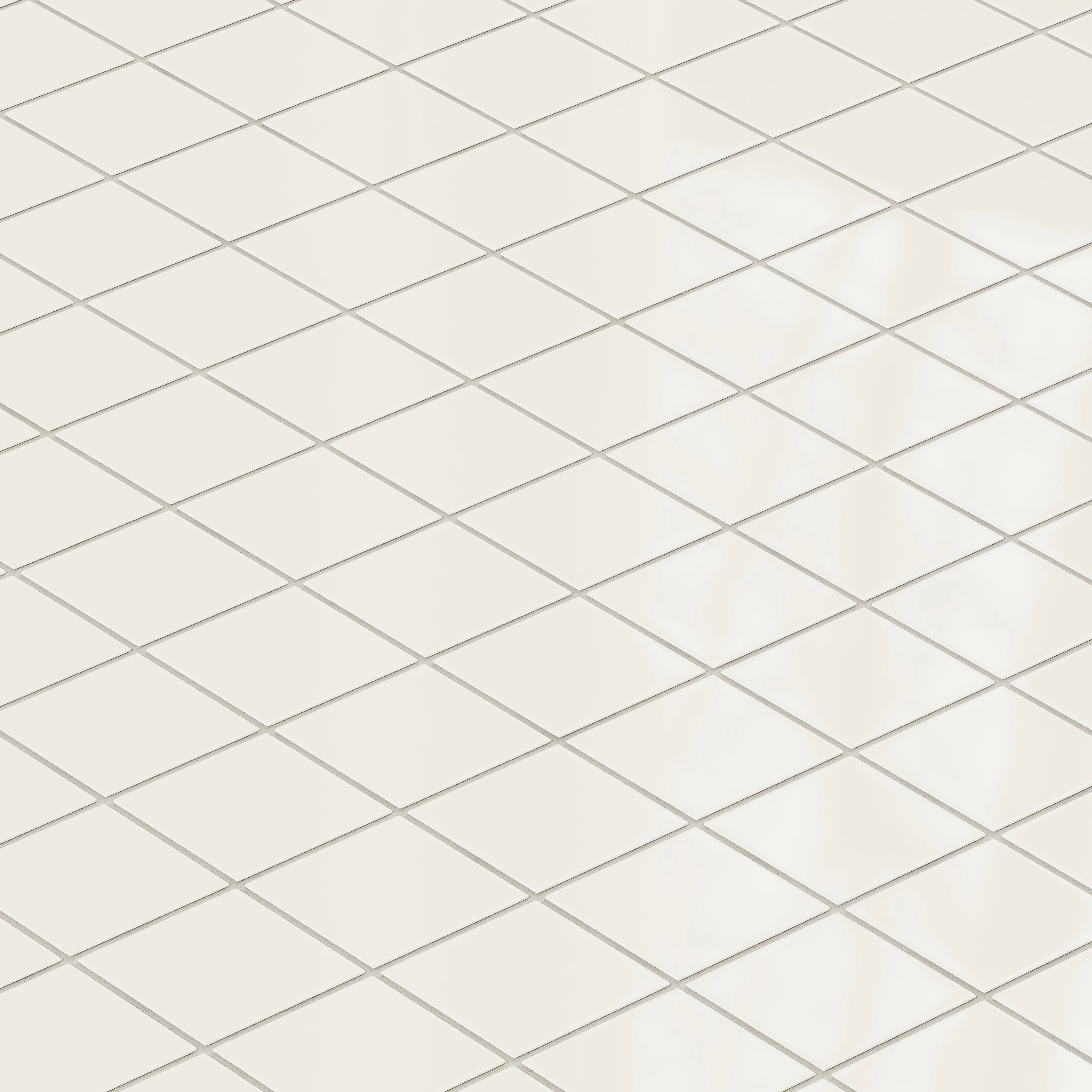 3x3 Straight Set Sheeted Natural Press Ceramic Mosaic Tile in Salt Creek Gloss - Rockland Interiors Inc.