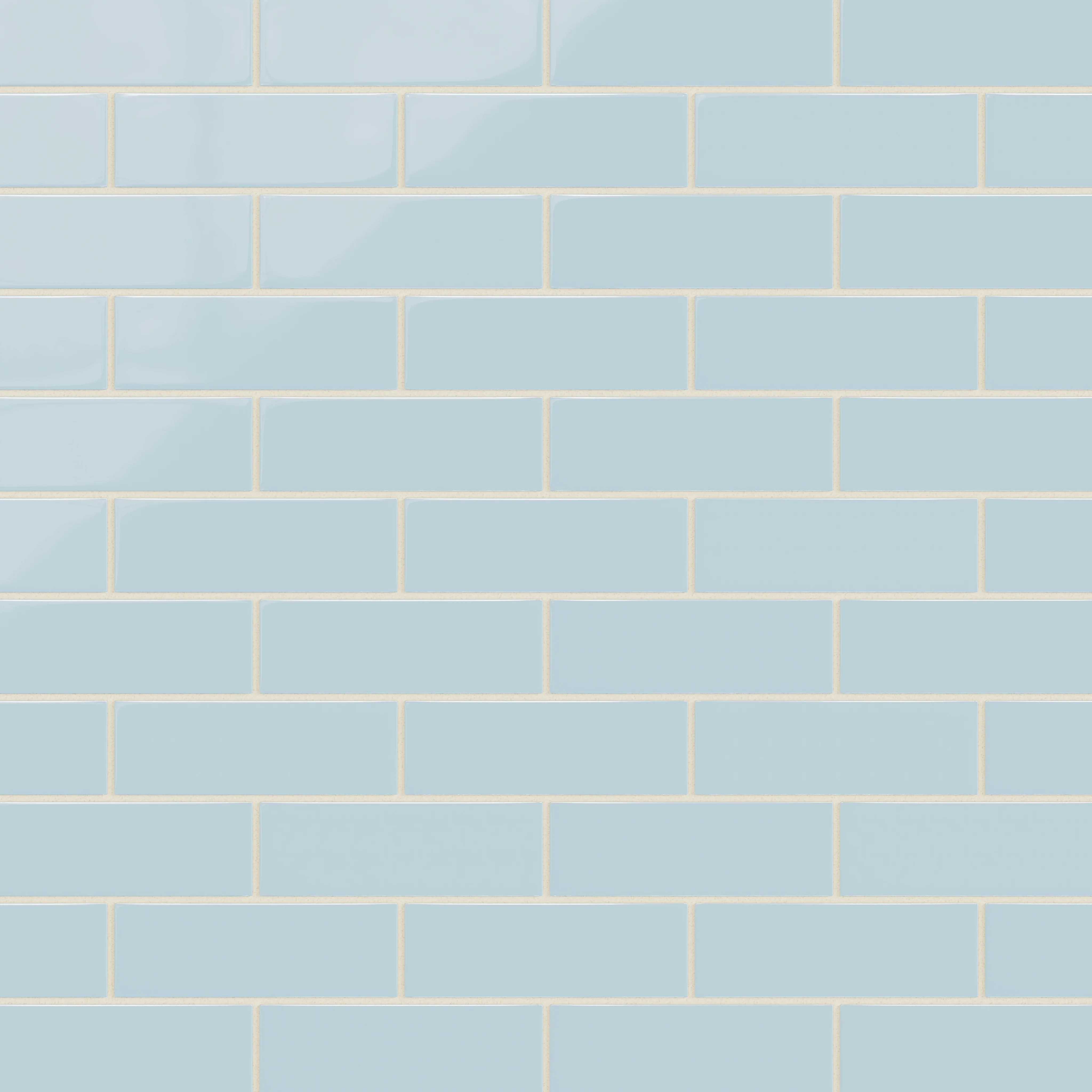 2x6 Natural Press Ceramic Tile in Egyptian Blue Gloss - Rockland Interiors Inc.