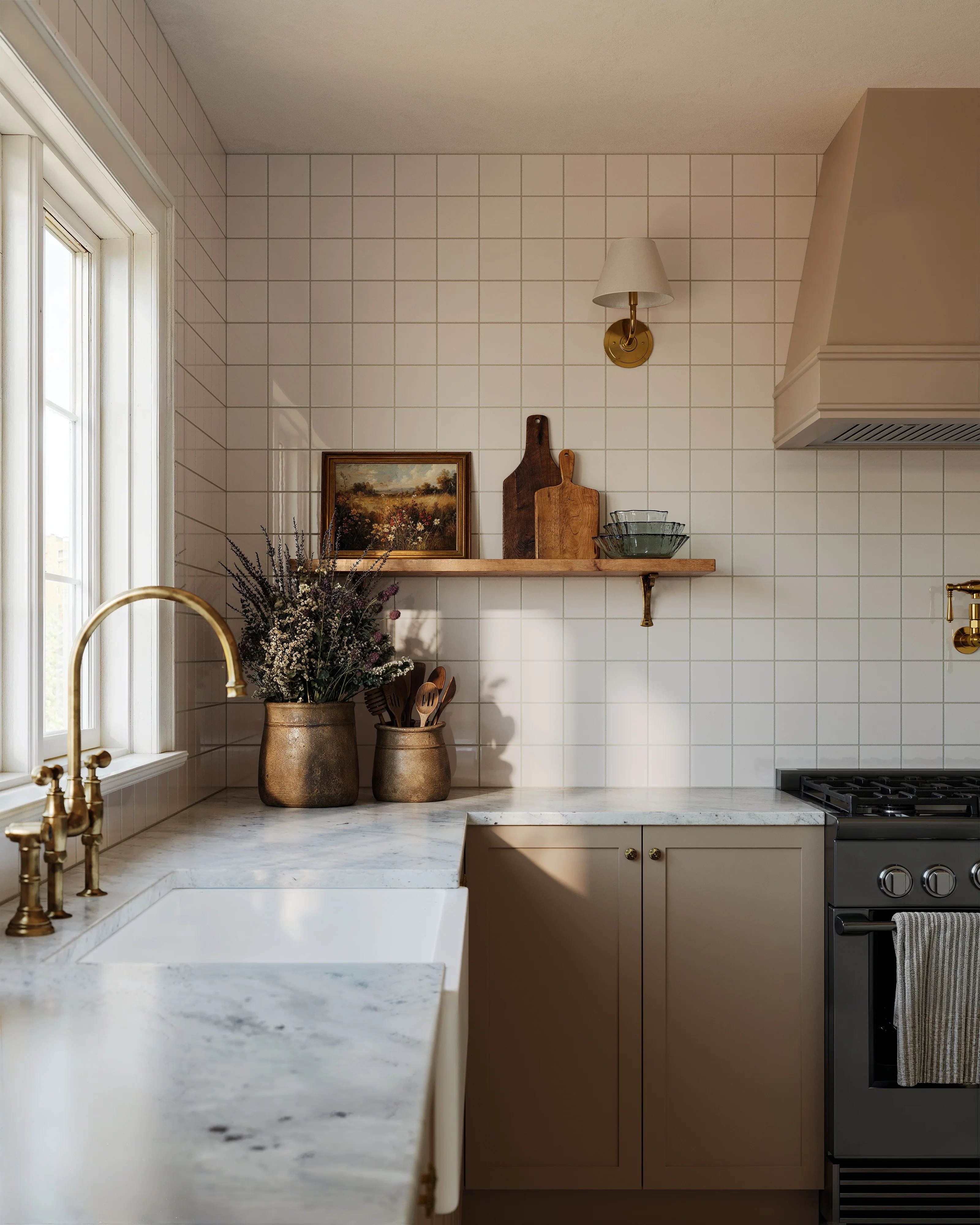 4x4 Natural Press Ceramic Tile in Pearl Gloss - Rockland Interiors Inc.