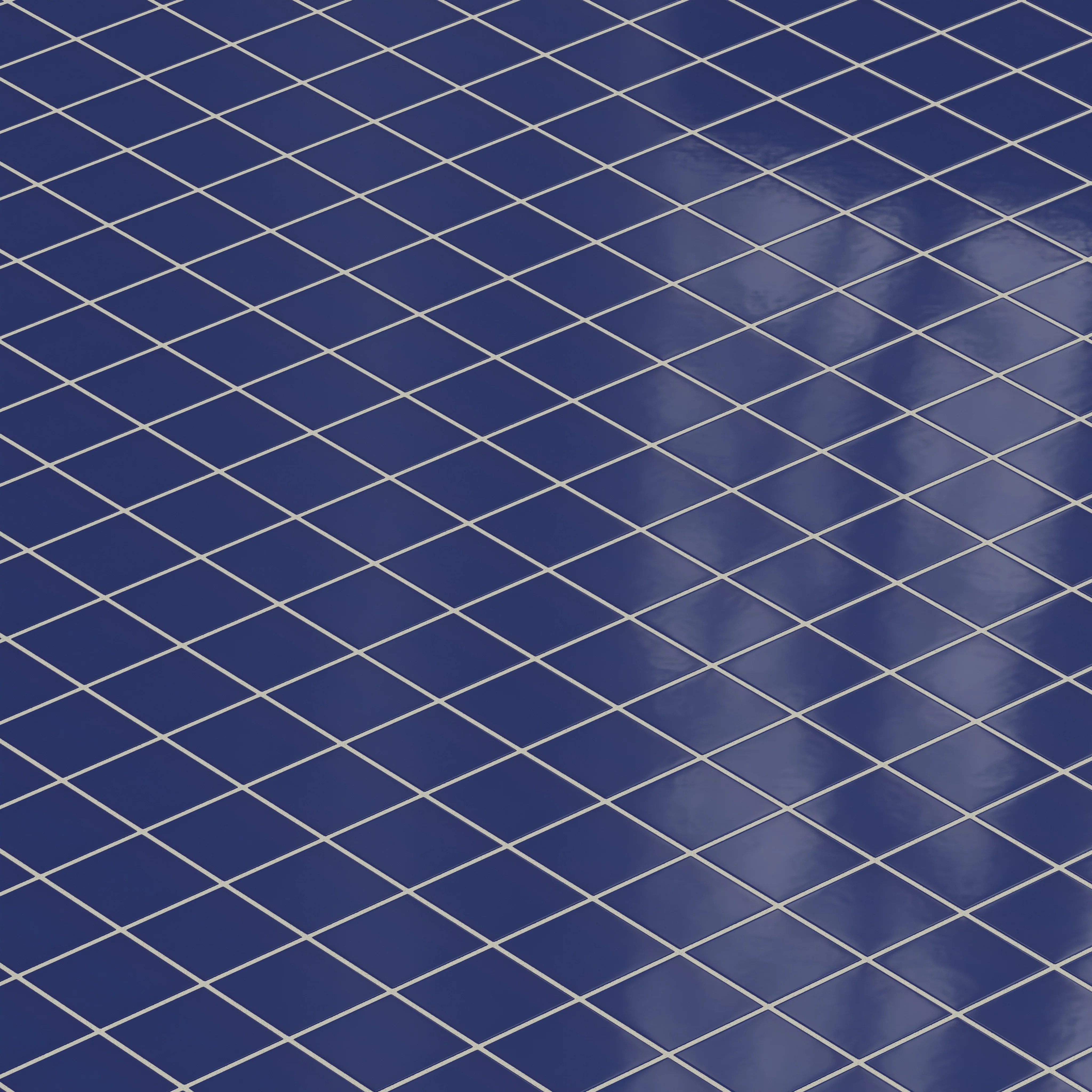 3x3 Straight Set Sheeted Natural Press Ceramic Mosaic Tile in Ultramarine Gloss - Rockland Interiors Inc.