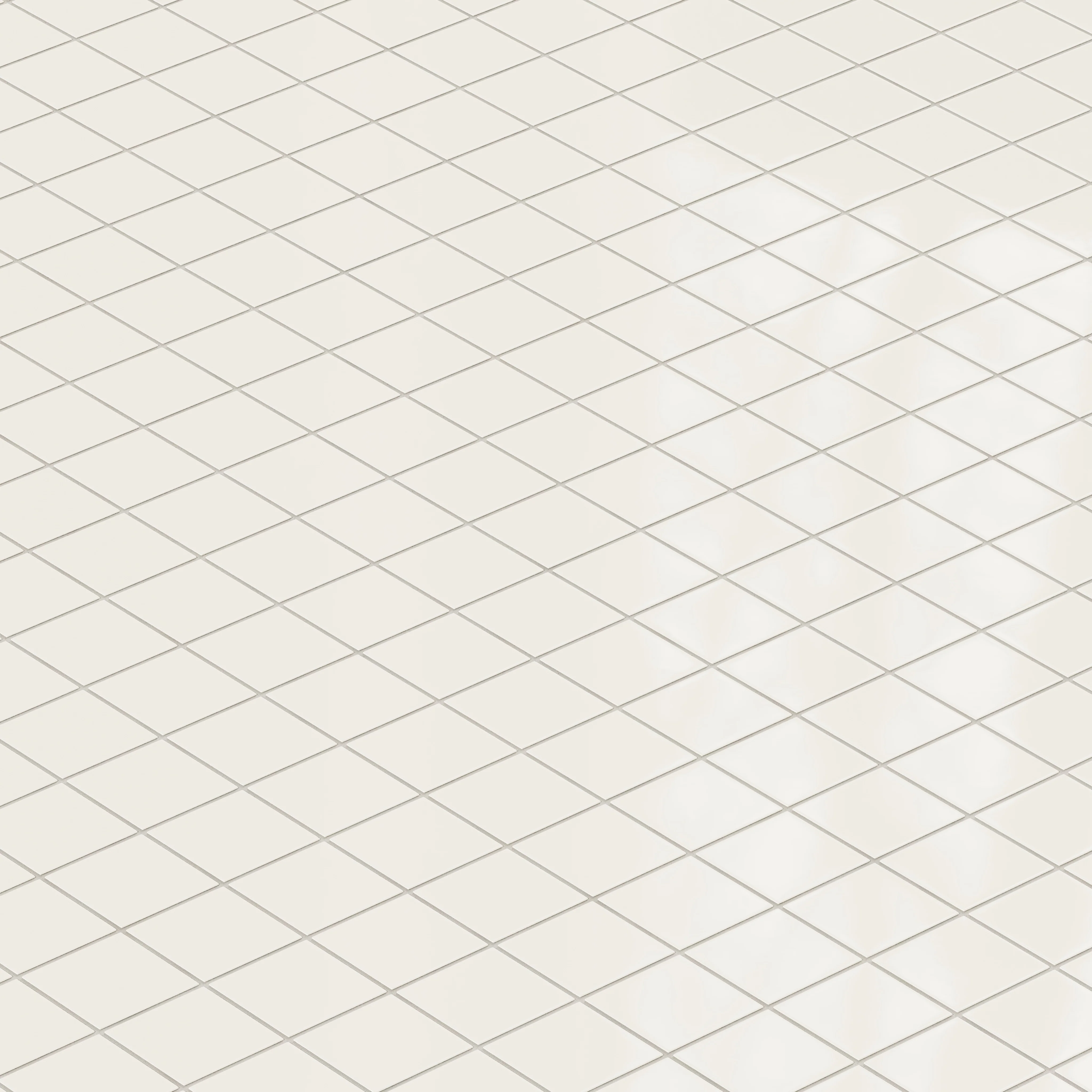 3x3 Straight Set Sheeted Natural Press Ceramic Mosaic Tile in Salt Creek Gloss - Rockland Interiors Inc.